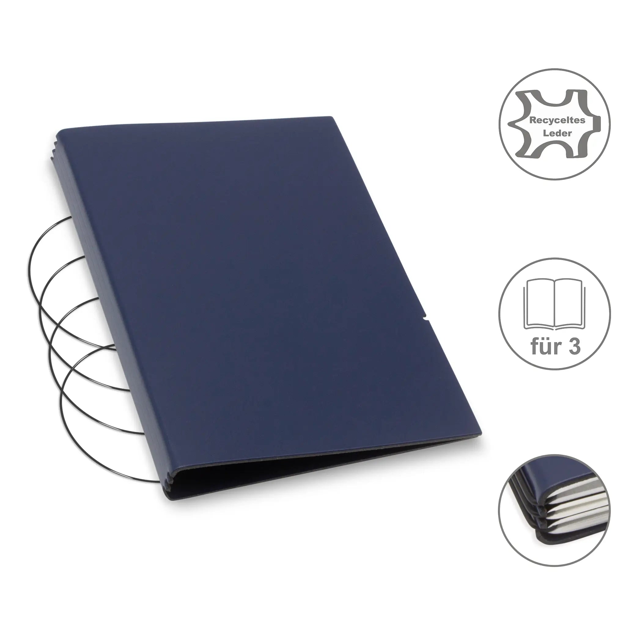 A5 Hüllen Leder/Lefa für 1-4 Hefte