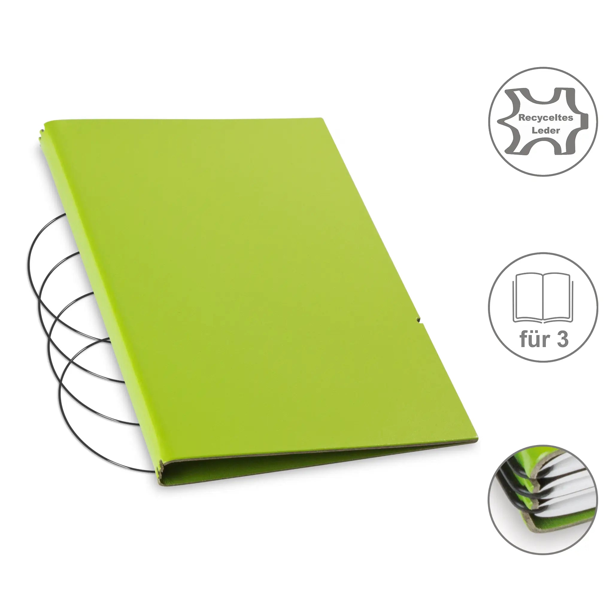A5 Hüllen Leder/Lefa für 1-4 Hefte