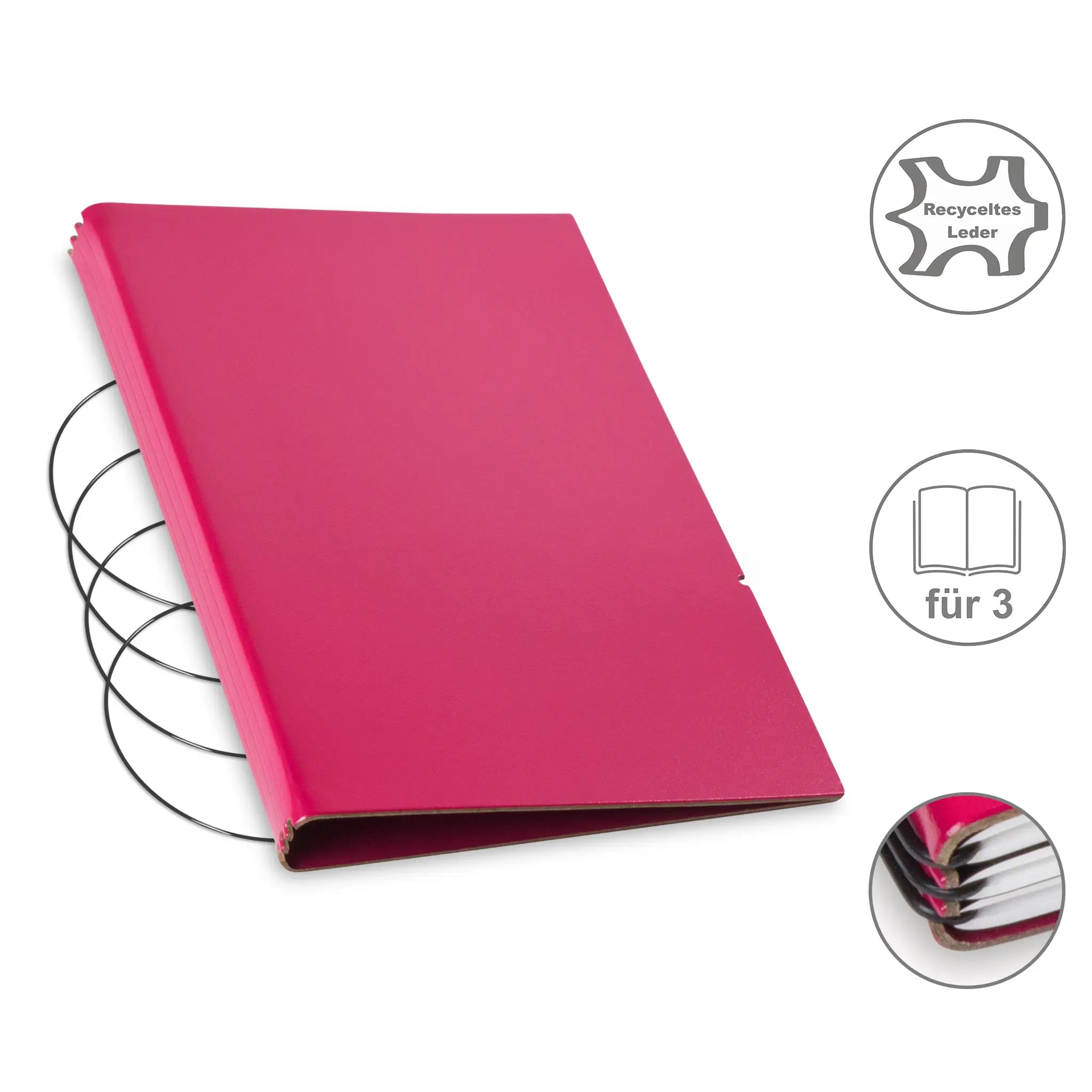 A5 Hüllen Leder/Lefa für 1-4 Hefte