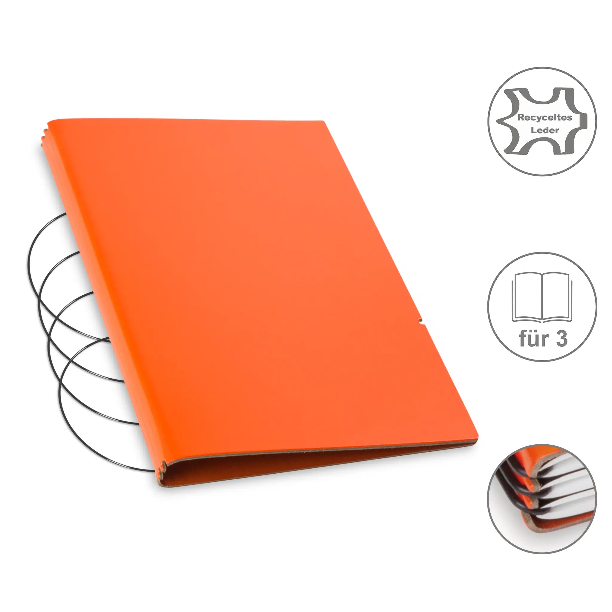 A5 Hüllen Leder/Lefa für 1-4 Hefte