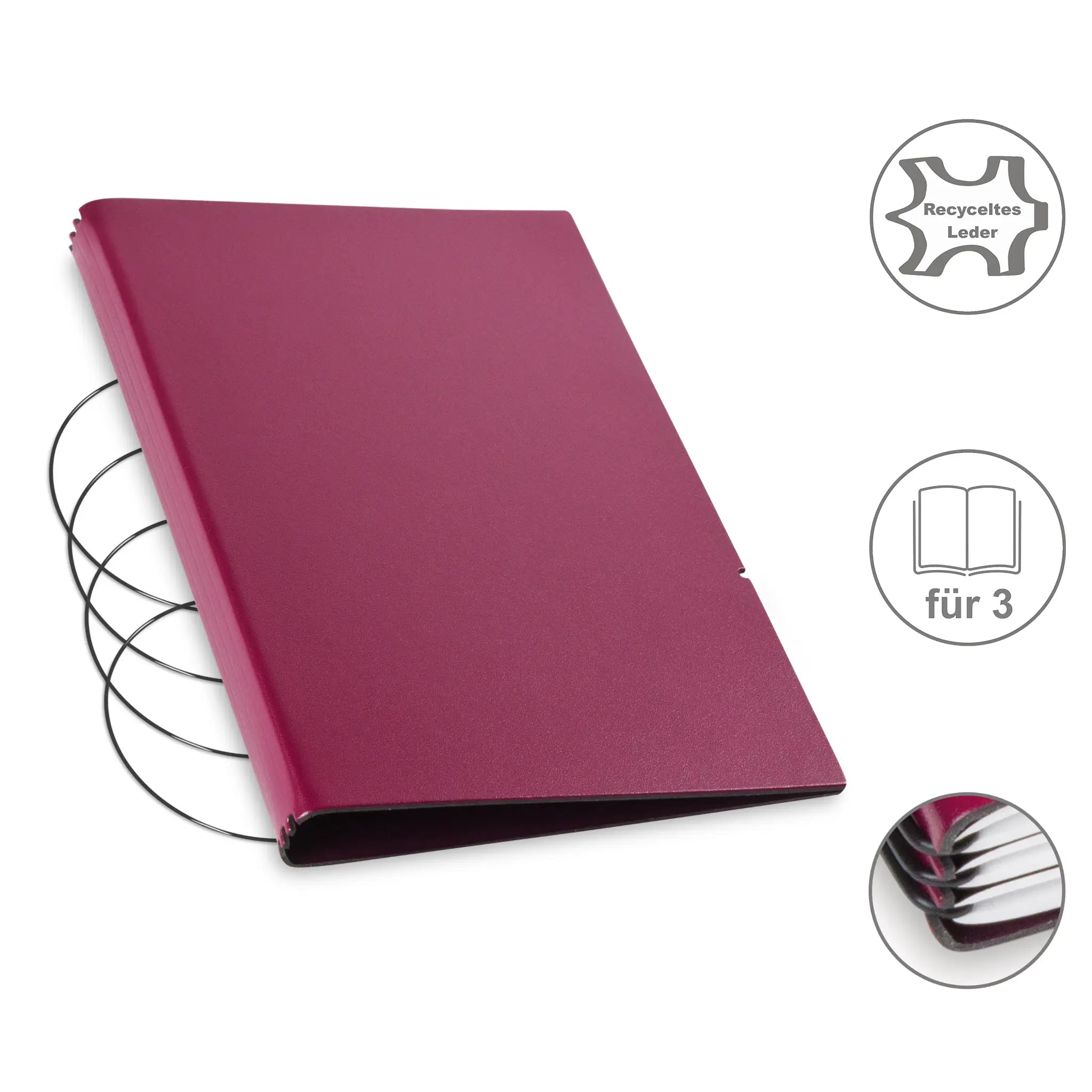 A5 Hüllen Leder/Lefa für 1-4 Hefte
