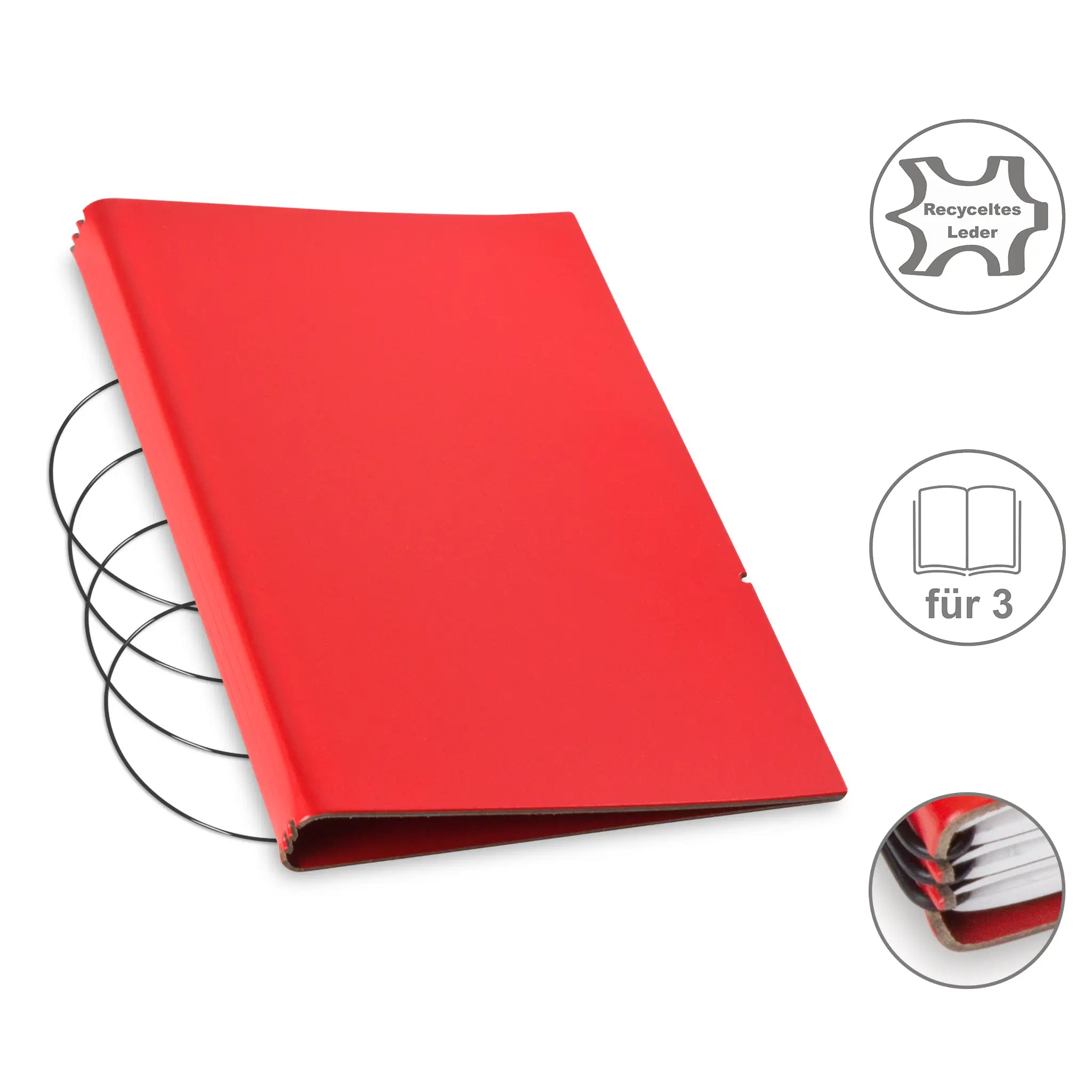 A5 Hüllen Leder/Lefa für 1-4 Hefte