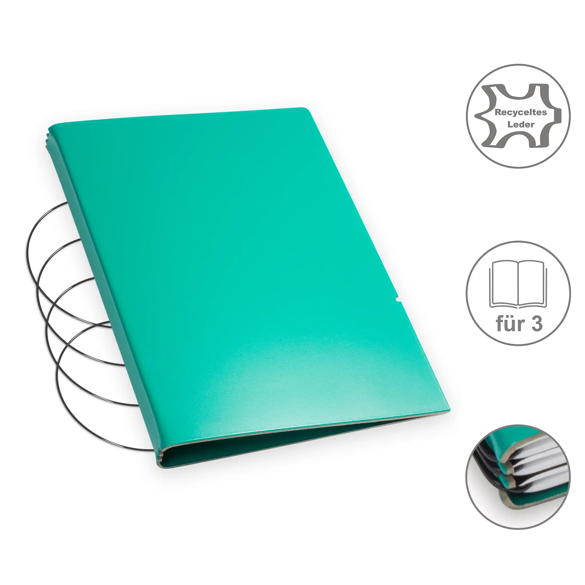 A5 Hüllen Leder/Lefa für 1-4 Hefte