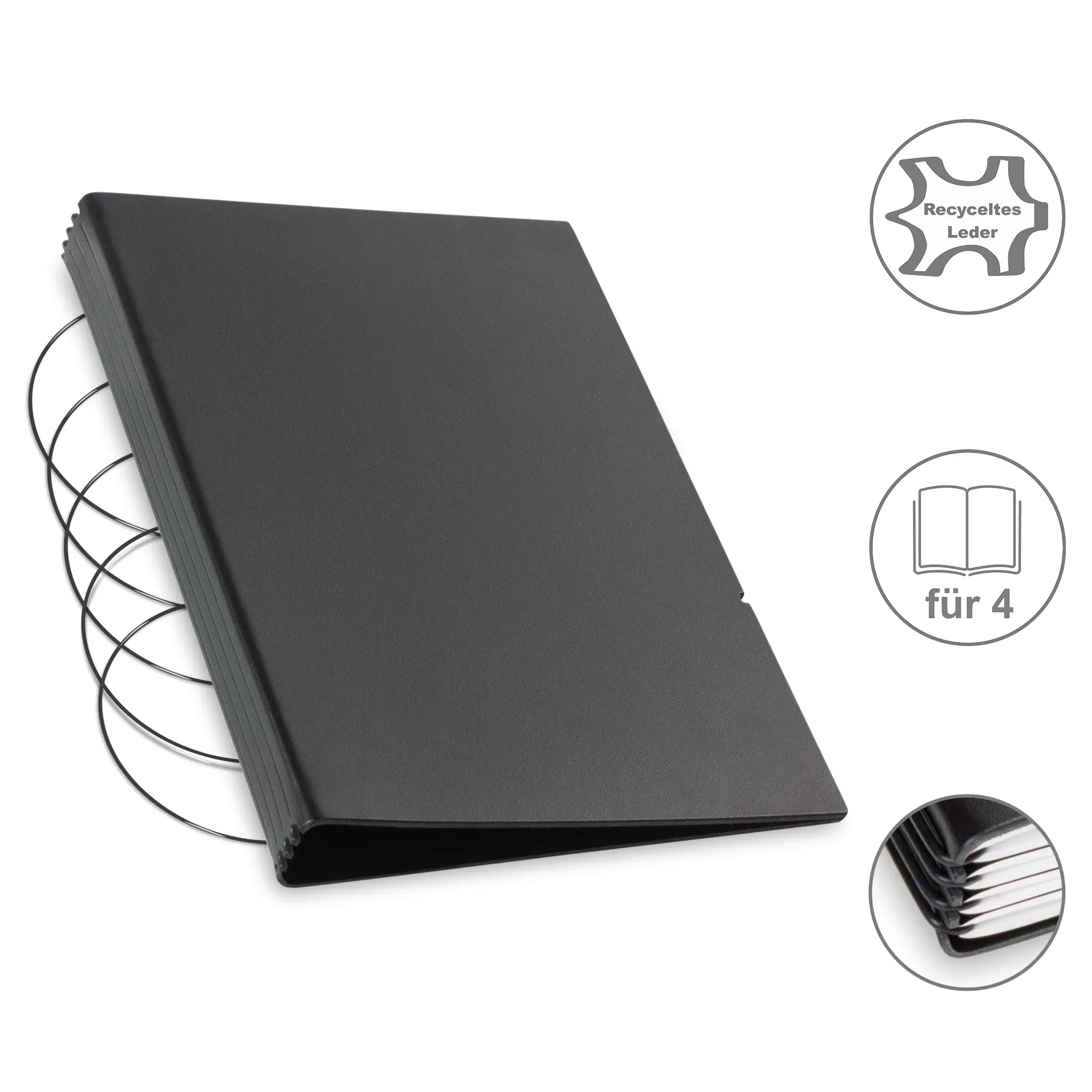 A5 Hüllen Leder/Lefa für 1-4 Hefte