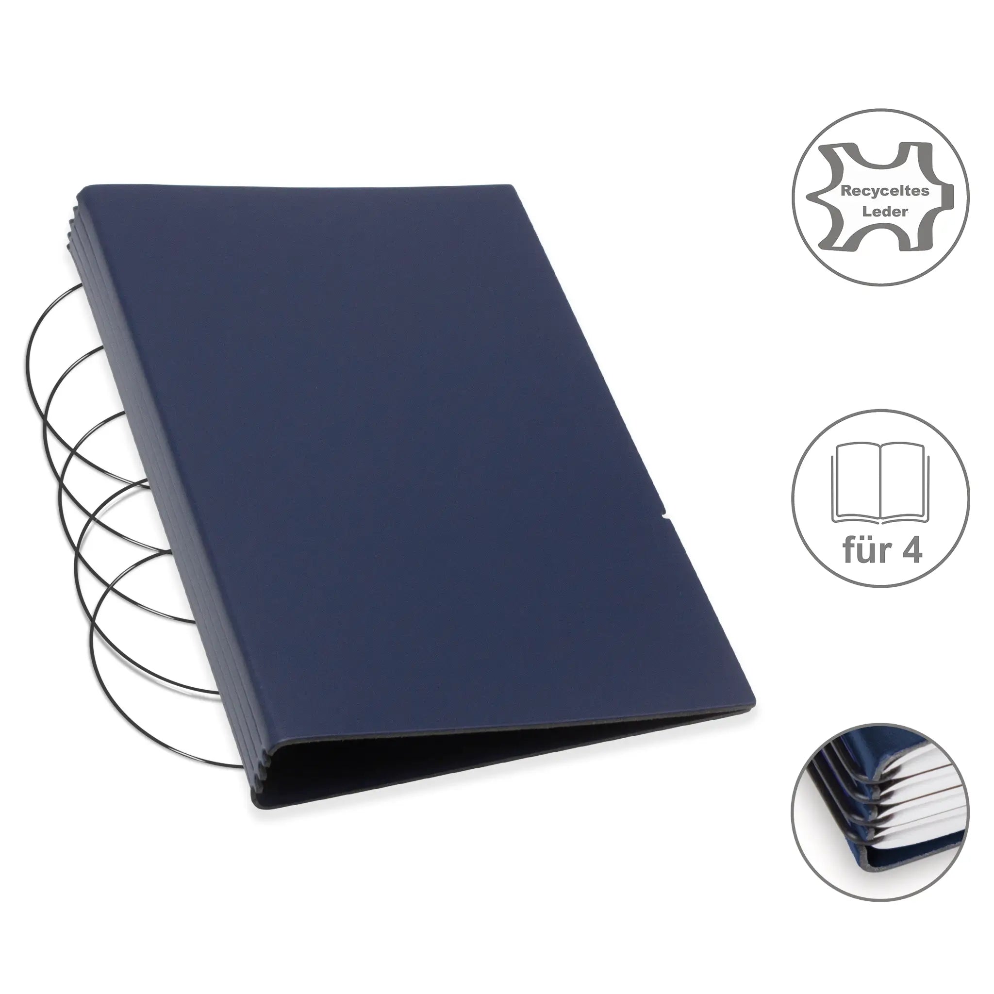 A5 Hüllen Leder/Lefa für 1-4 Hefte