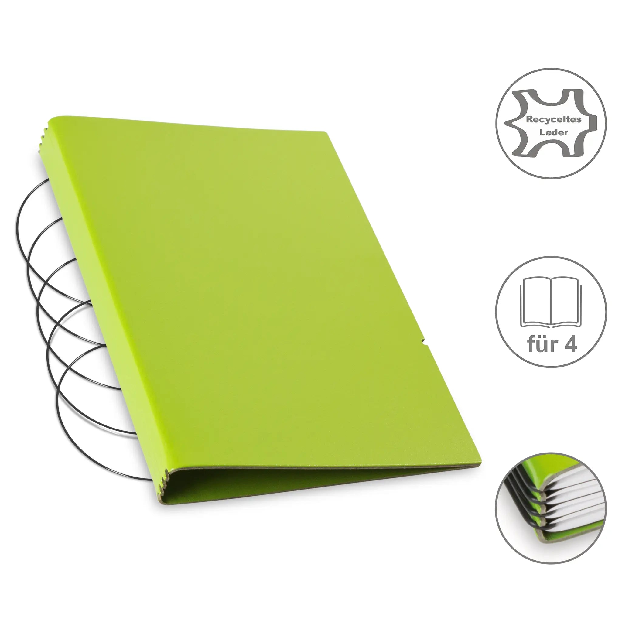 A5 Hüllen Leder/Lefa für 1-4 Hefte