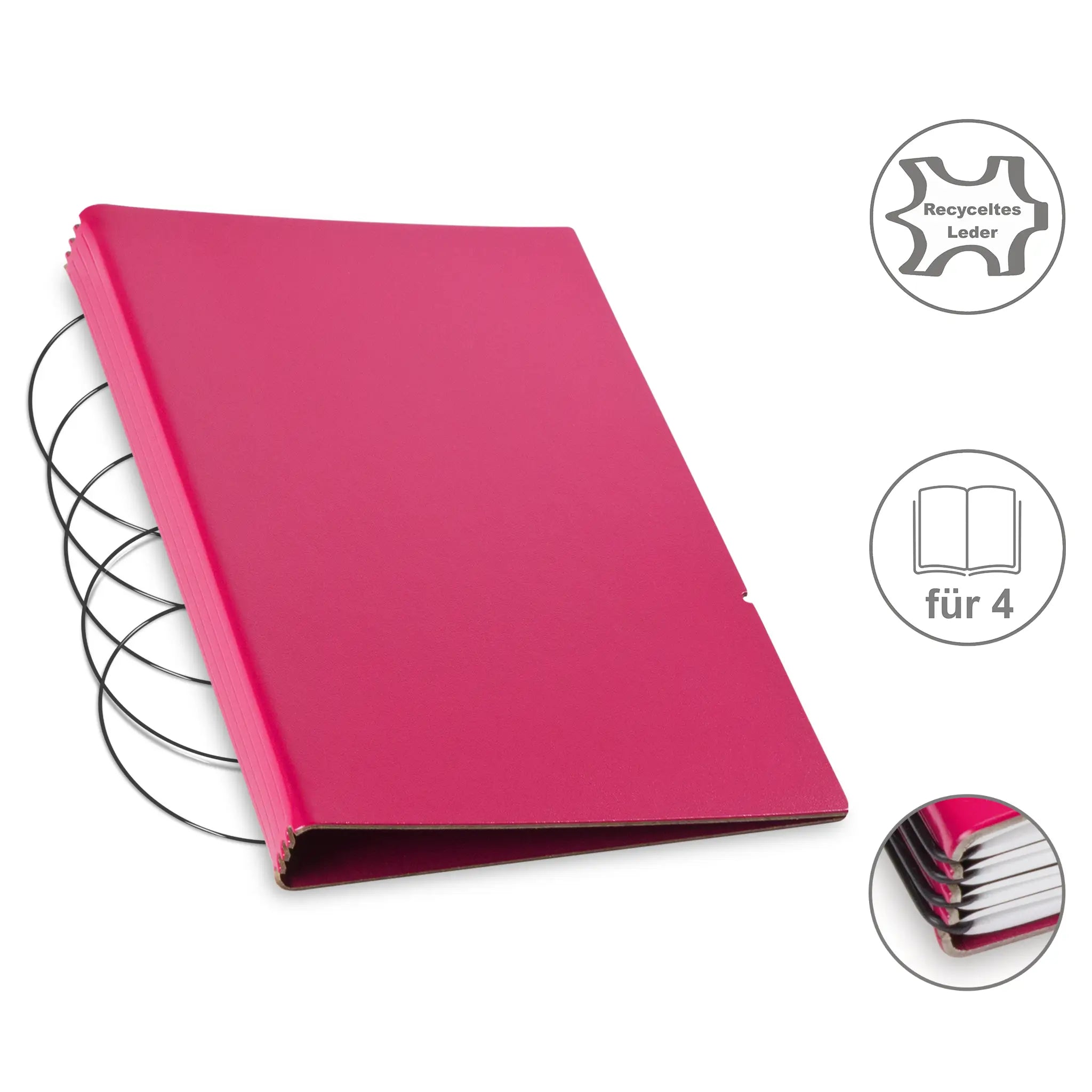 A5 Hüllen Leder/Lefa für 1-4 Hefte