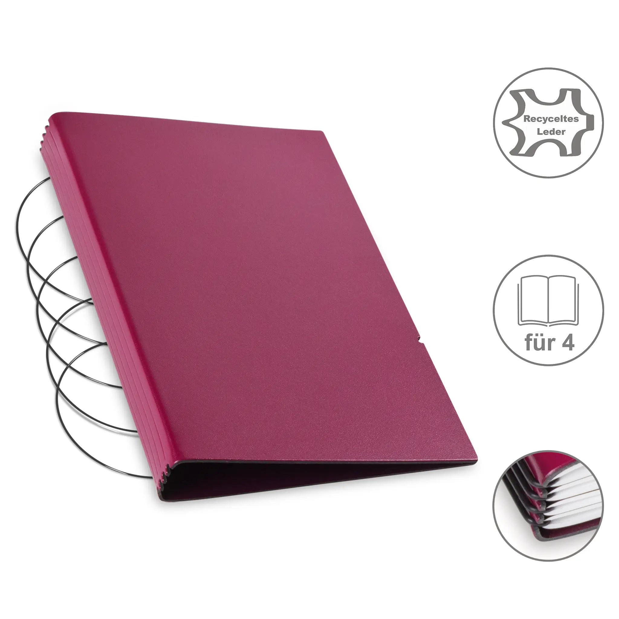 A5 Hüllen Leder/Lefa für 1-4 Hefte