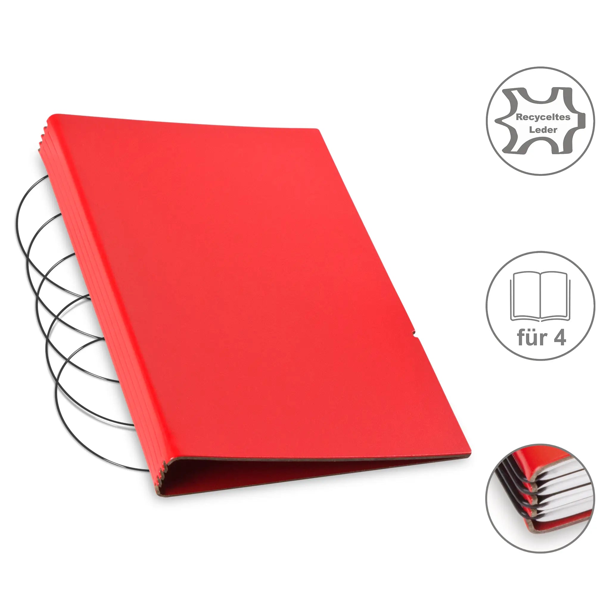 A5 Hüllen Leder/Lefa für 1-4 Hefte