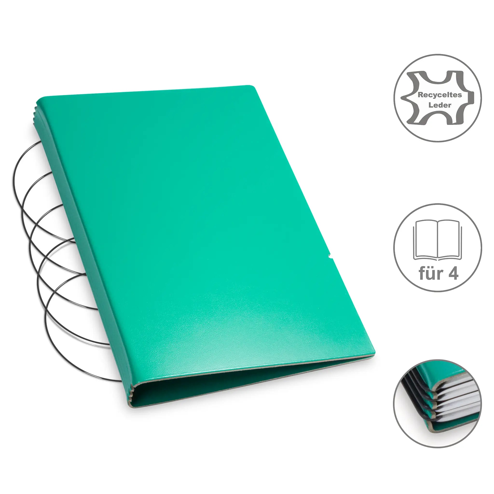 A5 Hüllen Leder/Lefa für 1-4 Hefte