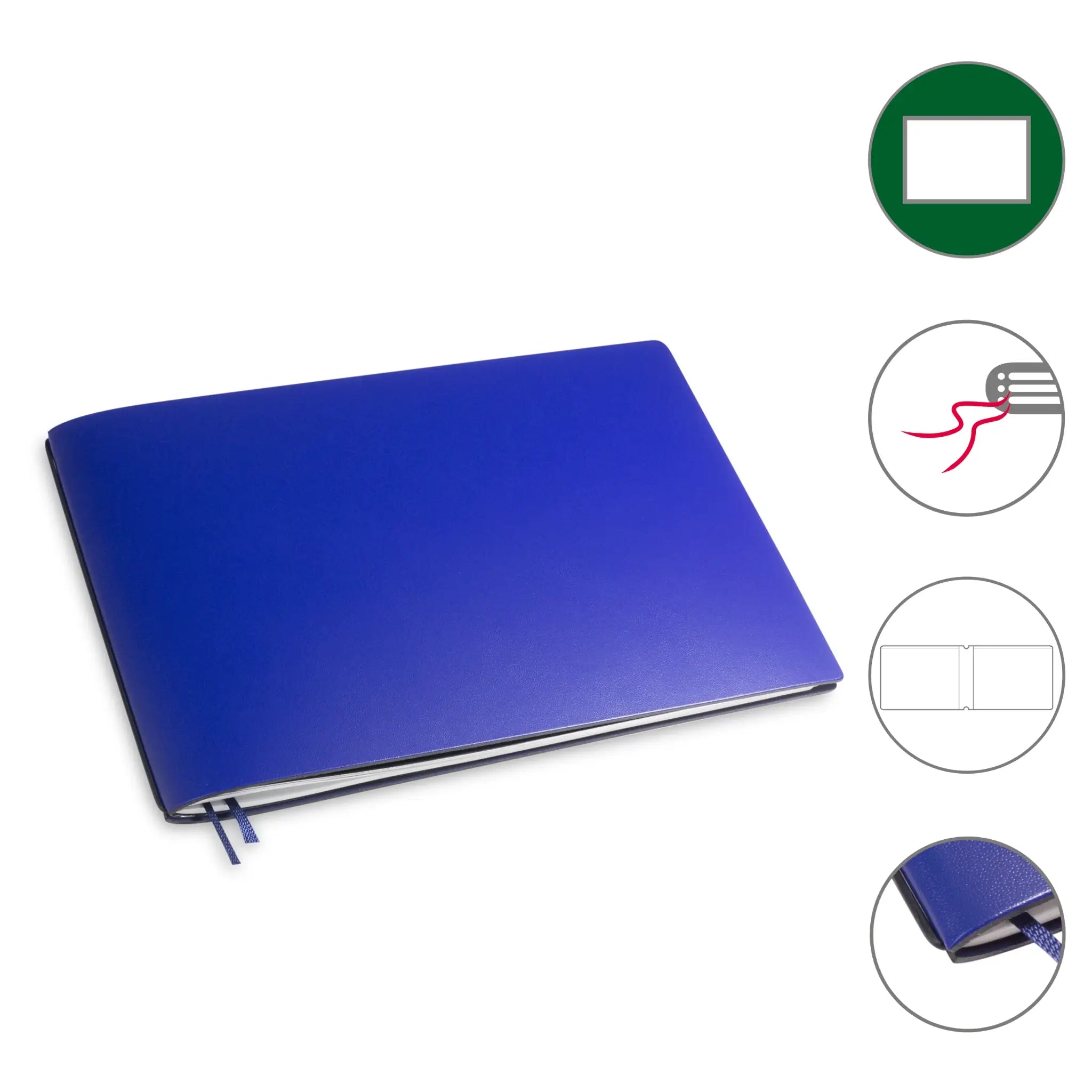 A5+ Quer Notizbuch mit 1-3 Heften