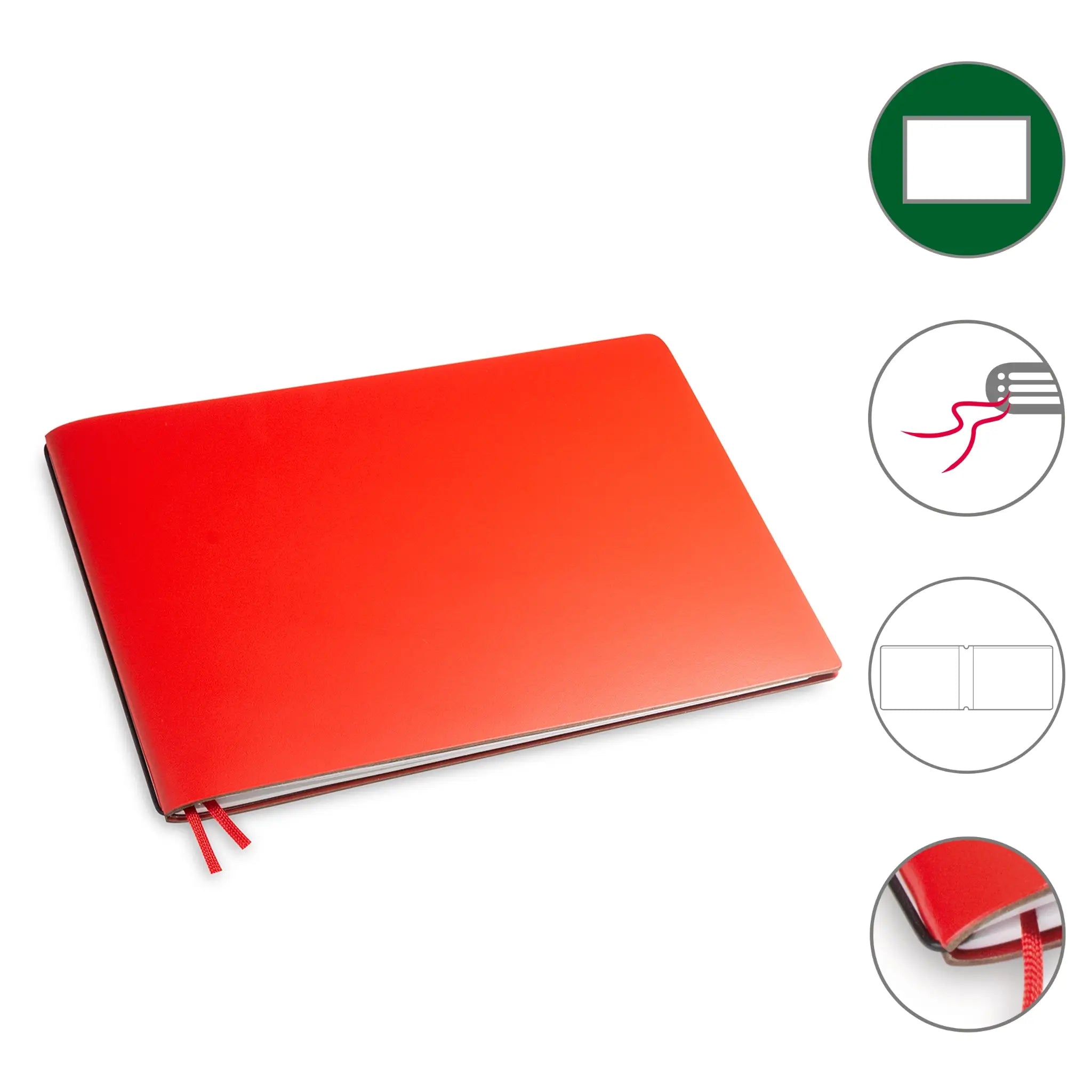 A5+ Quer Notizbuch mit 1-3 Heften