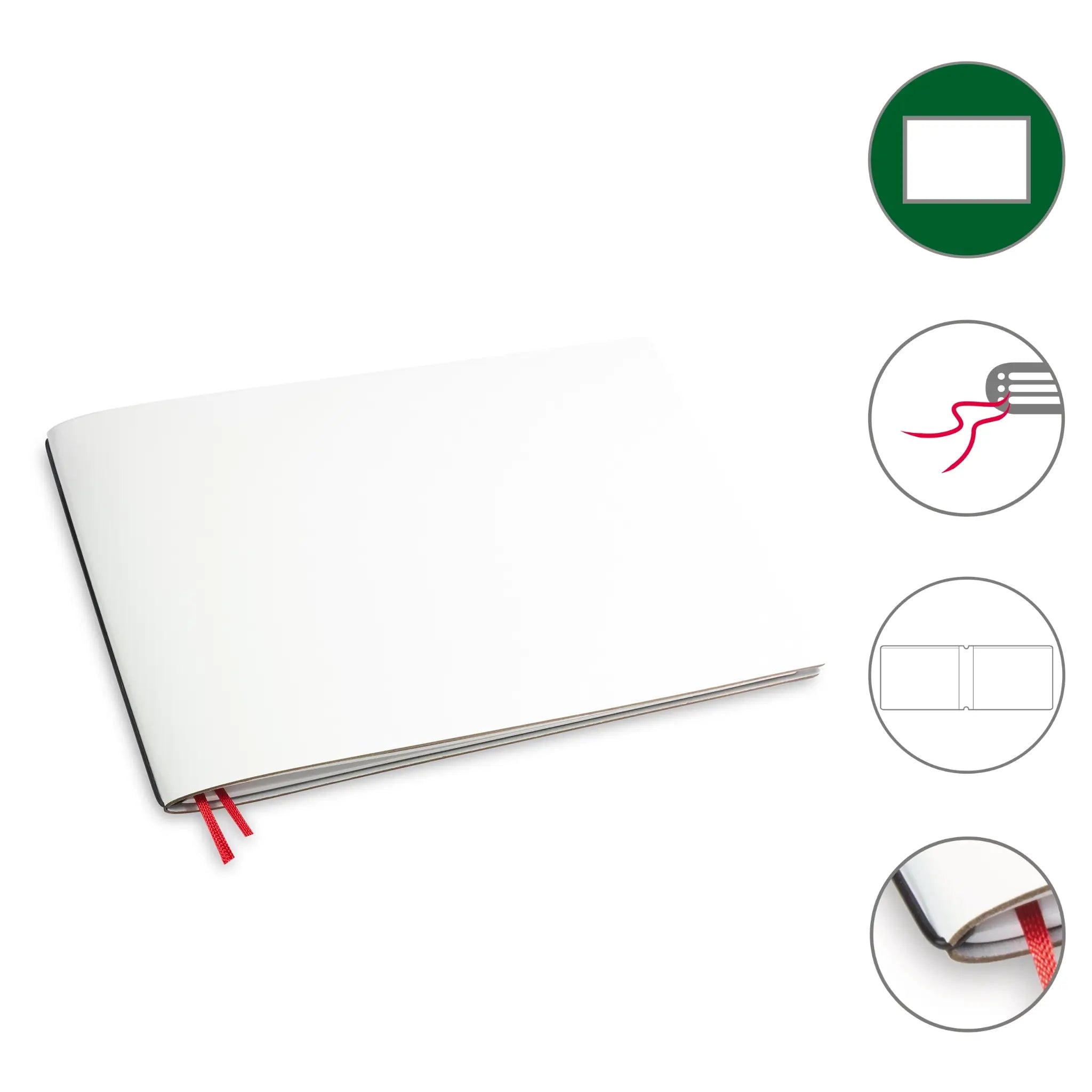 A5+ Quer Notizbuch mit 1-3 Heften