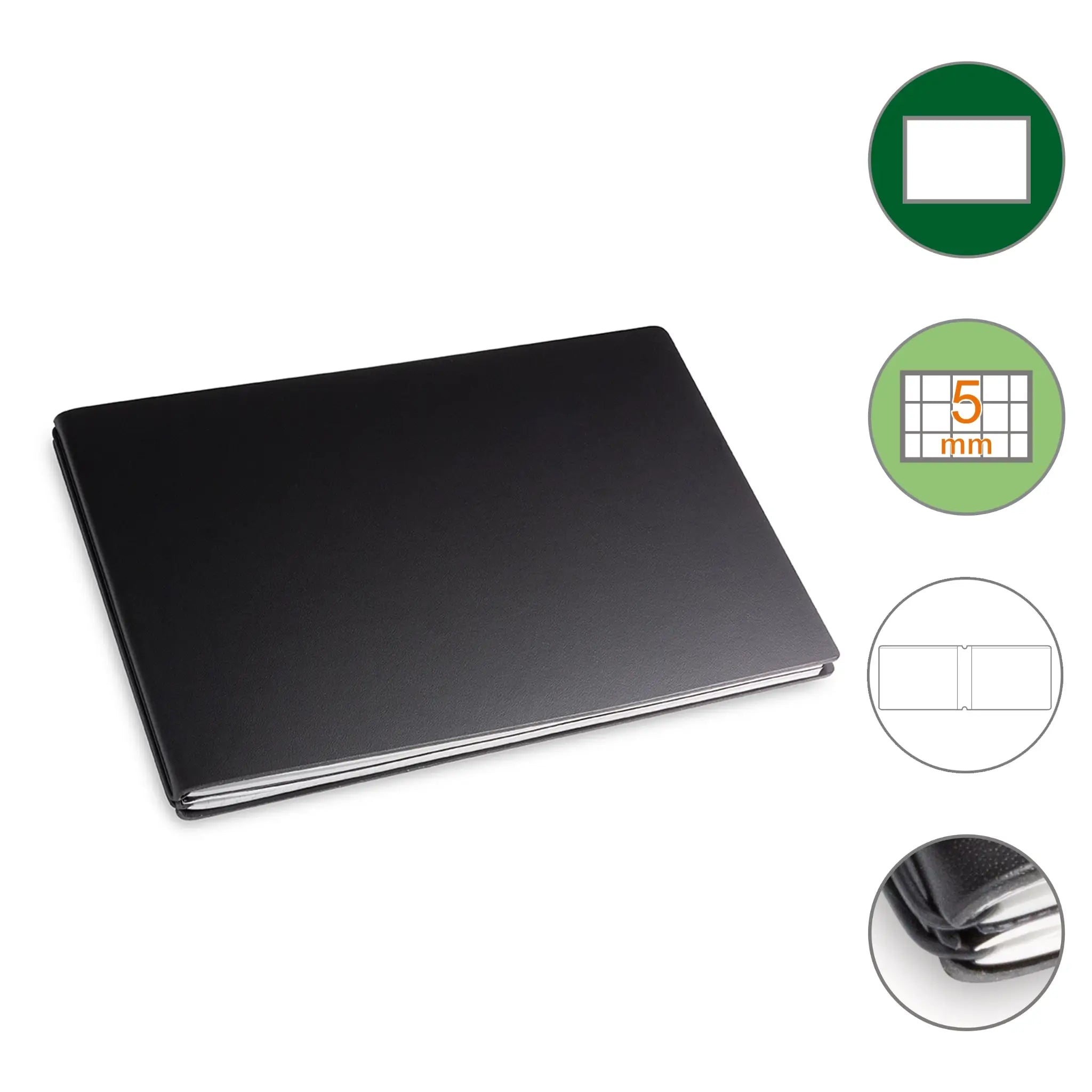 A5+ Quer Notizbuch mit 1-3 Heften