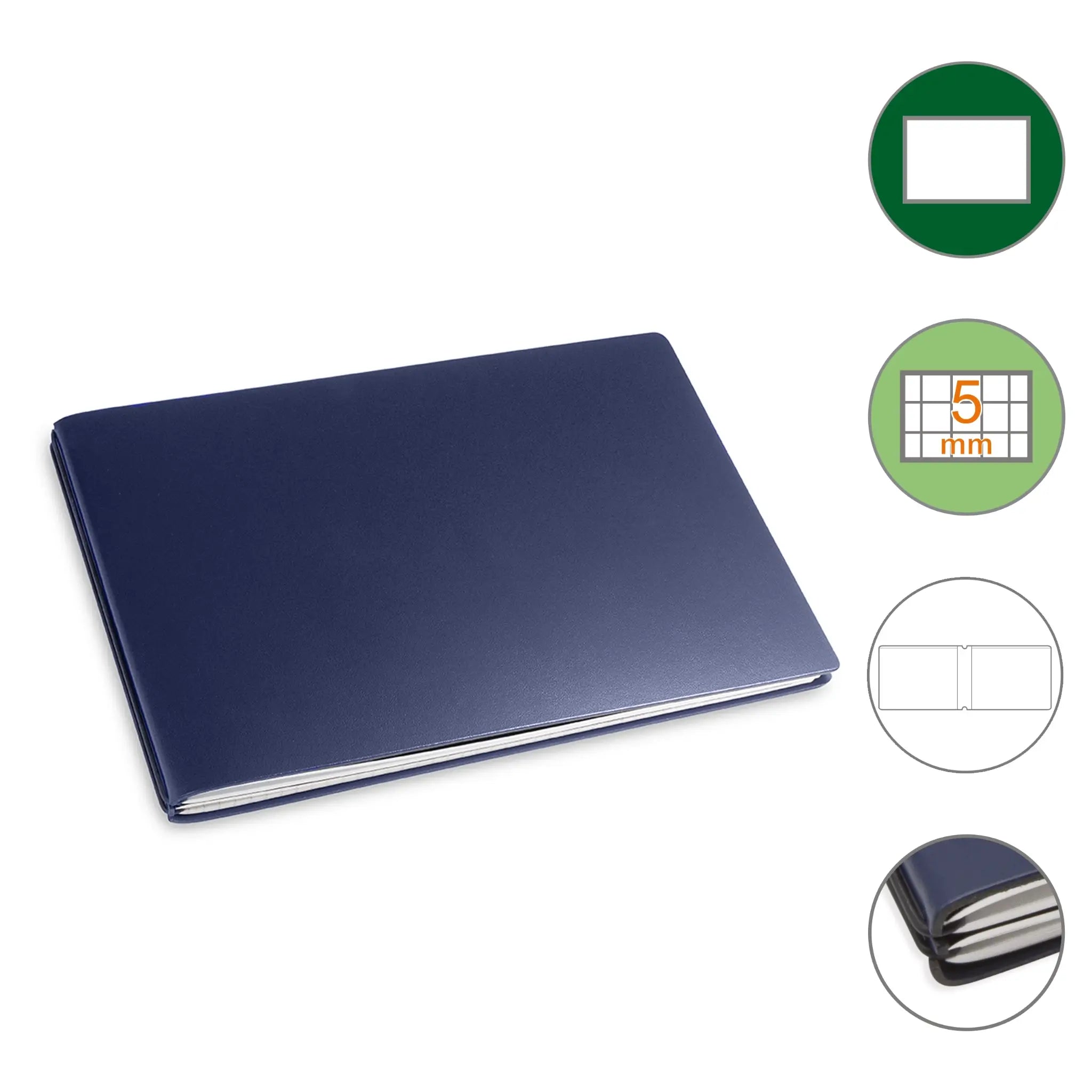 A5+ Quer Notizbuch mit 1-3 Heften