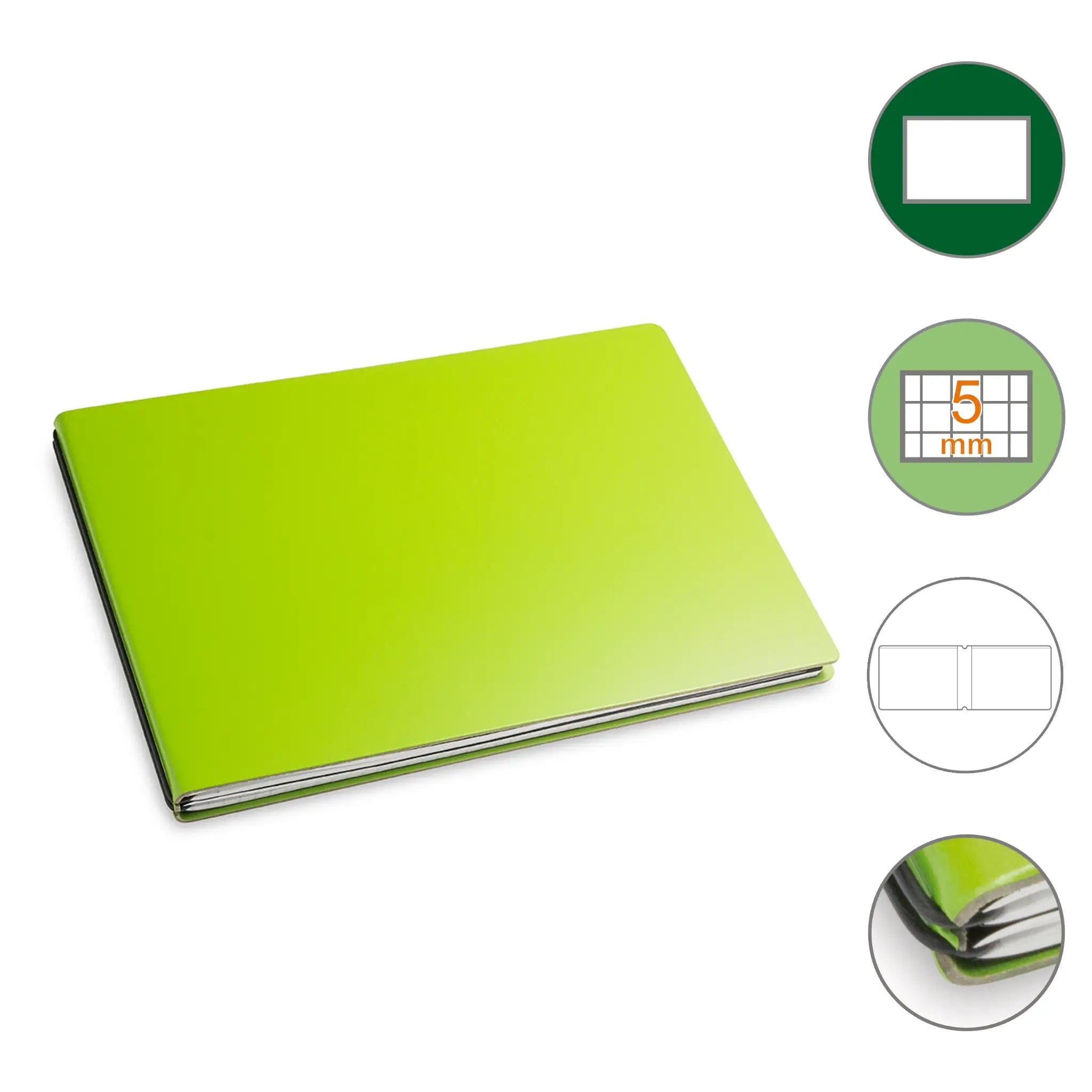 A5+ Quer Notizbuch mit 1-3 Heften