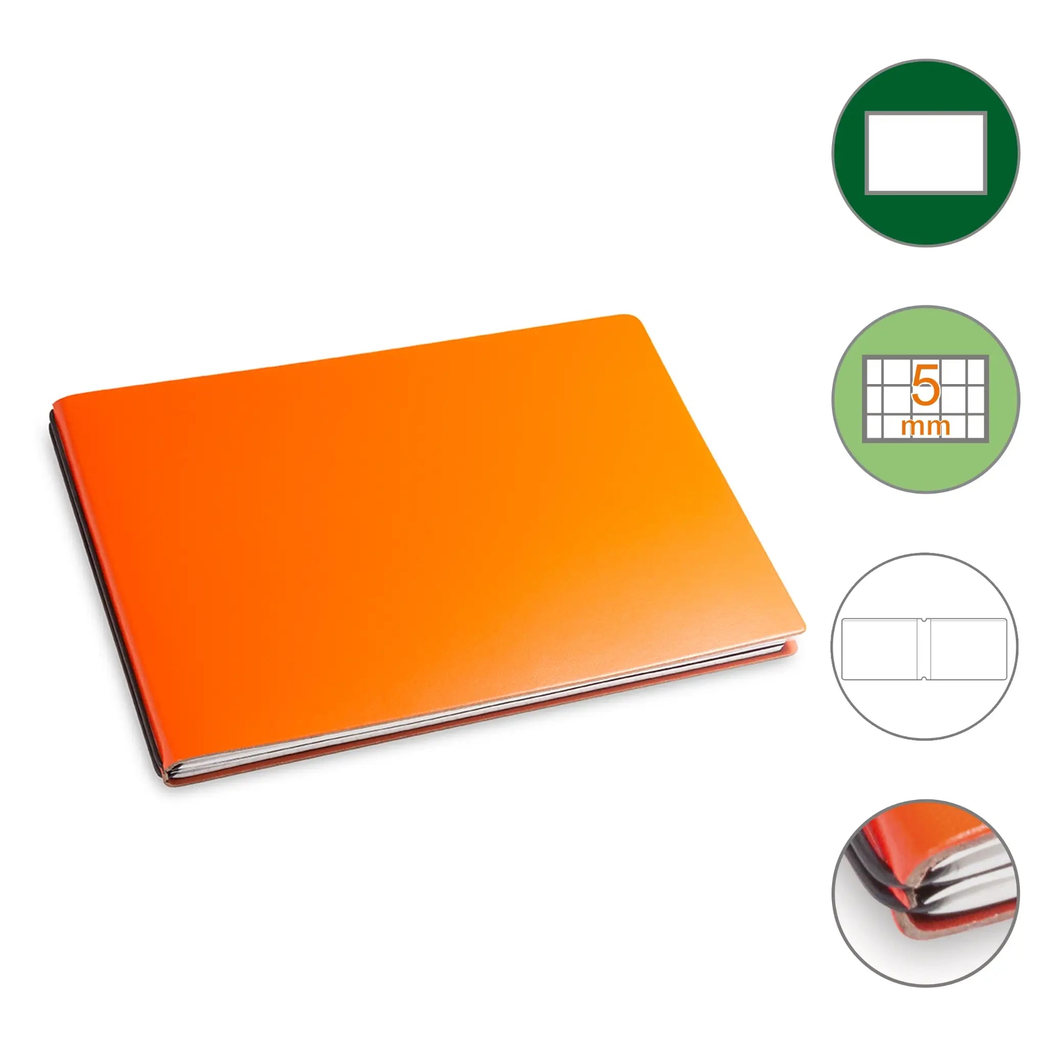 A5+ Quer Notizbuch mit 1-3 Heften