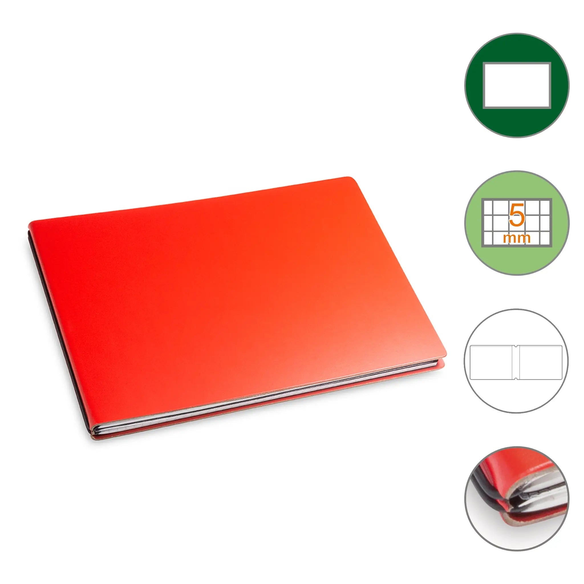 A5+ Quer Notizbuch mit 1-3 Heften