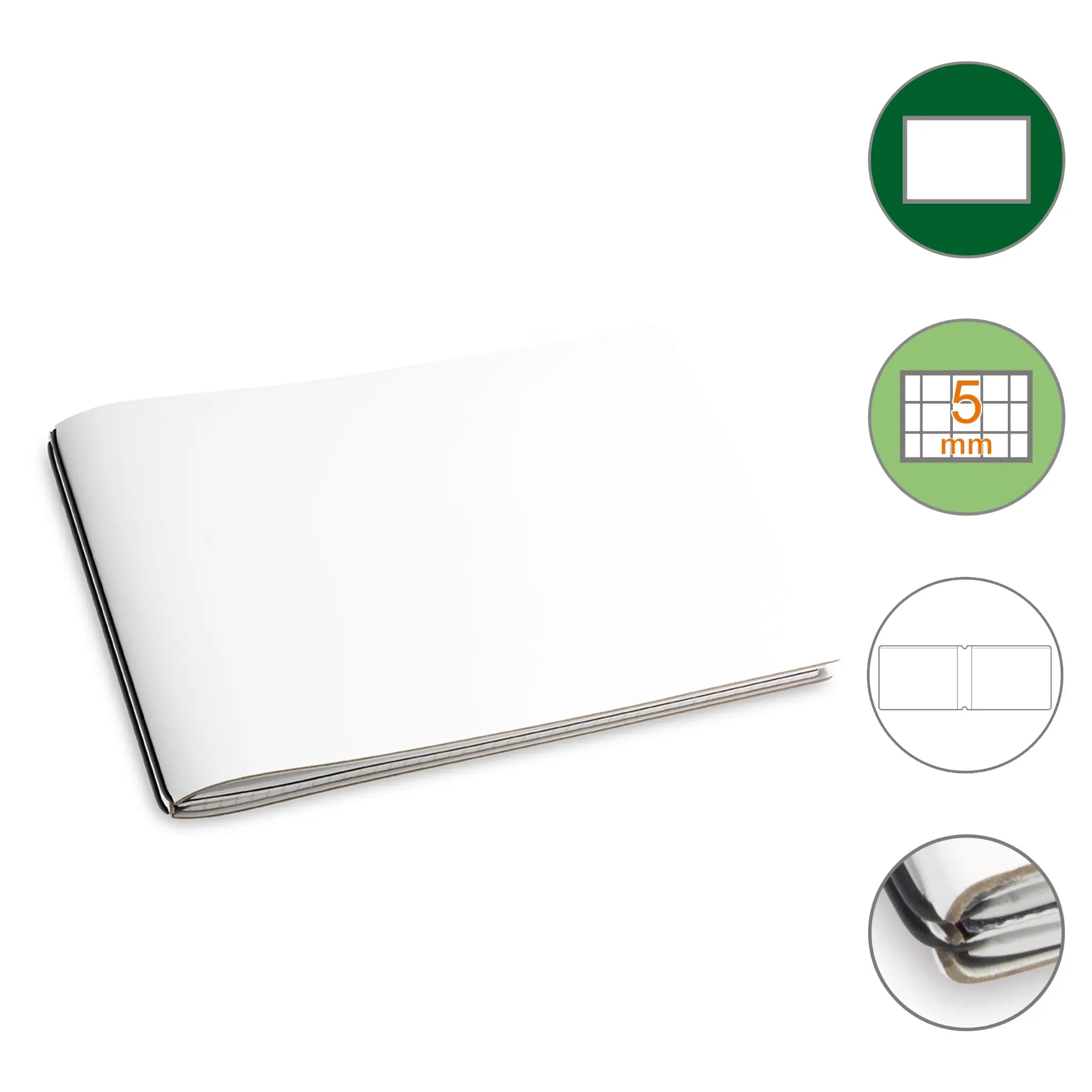 A5+ Quer Notizbuch mit 1-3 Heften