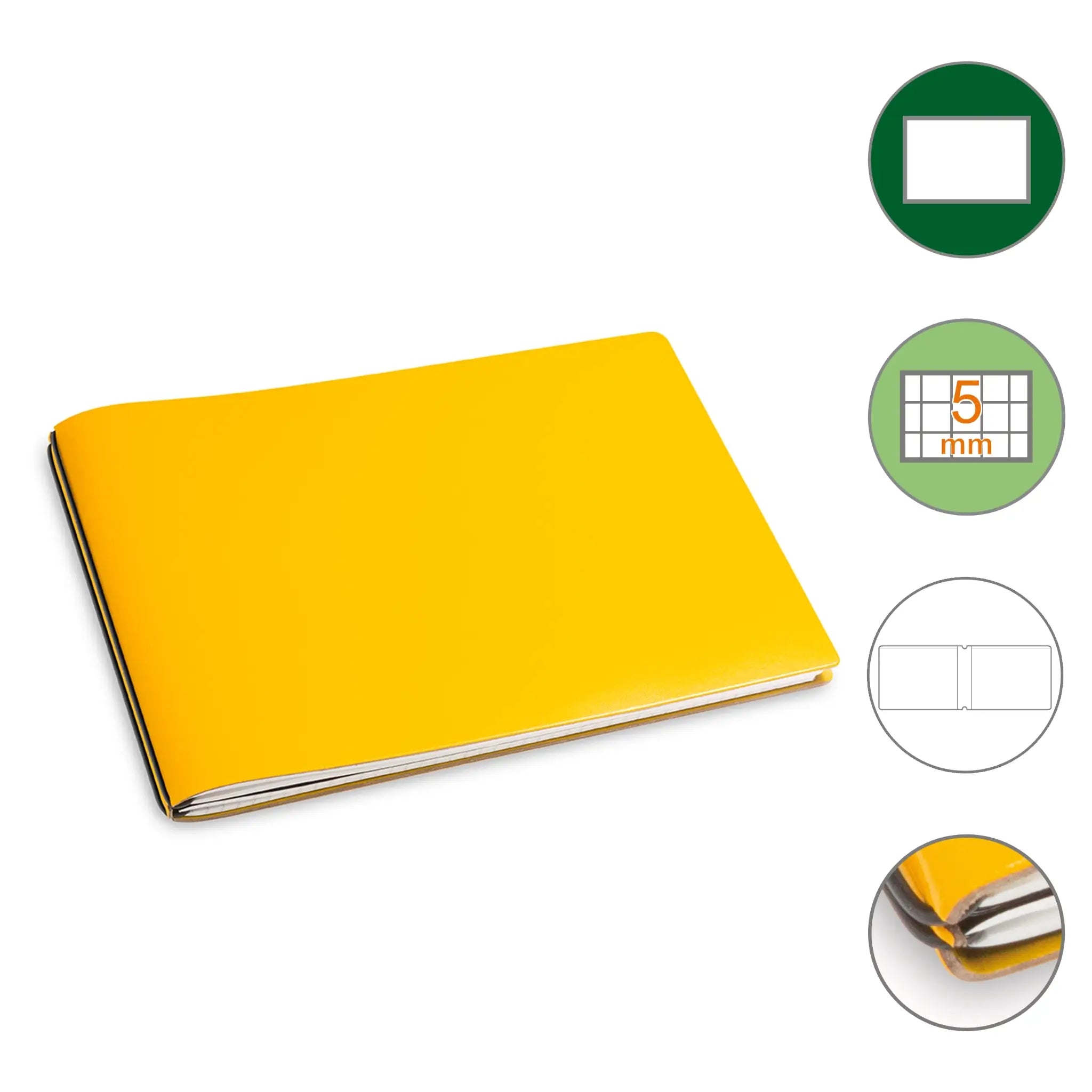 A5+ Quer Notizbuch mit 1-3 Heften