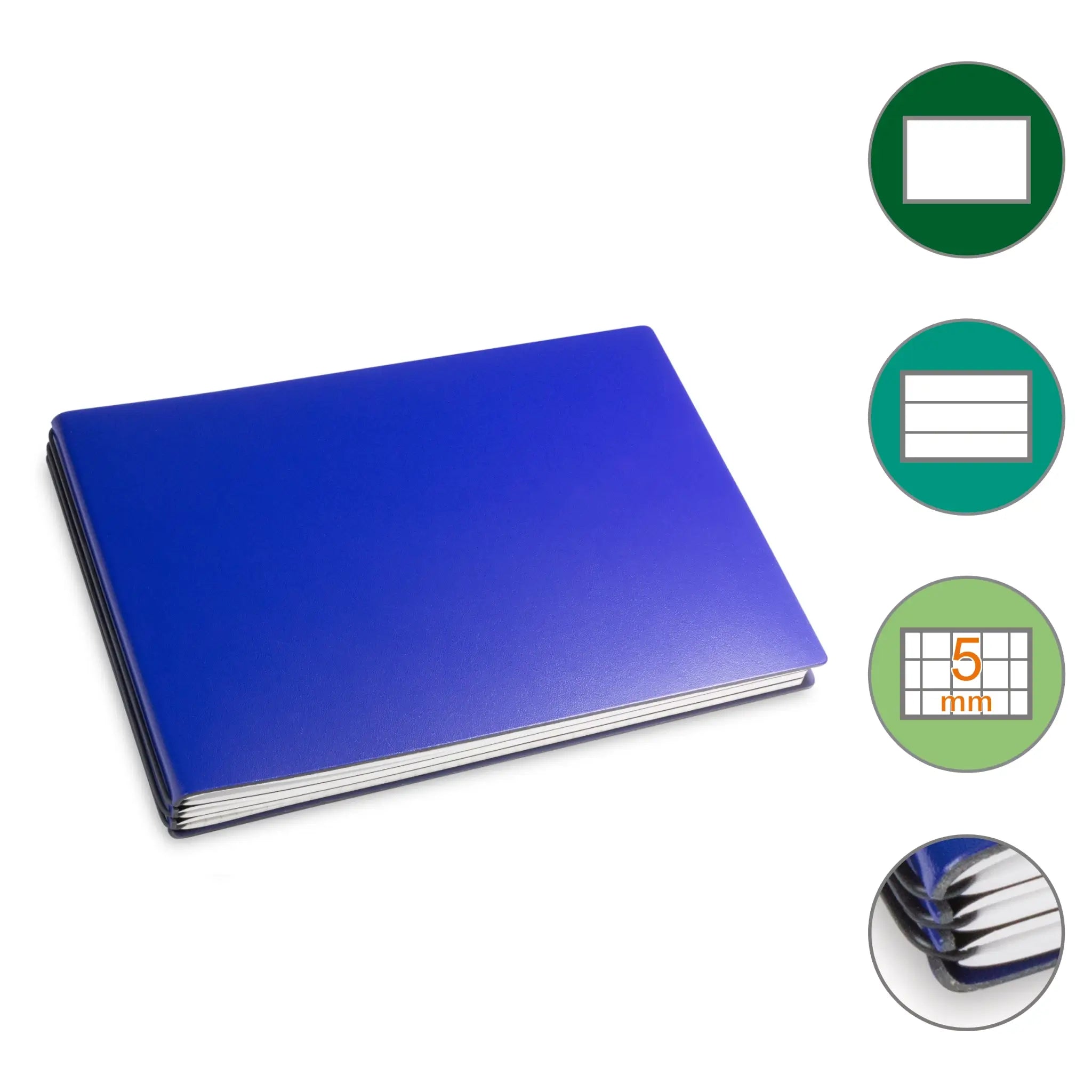 A5+ Quer Notizbuch mit 1-3 Heften