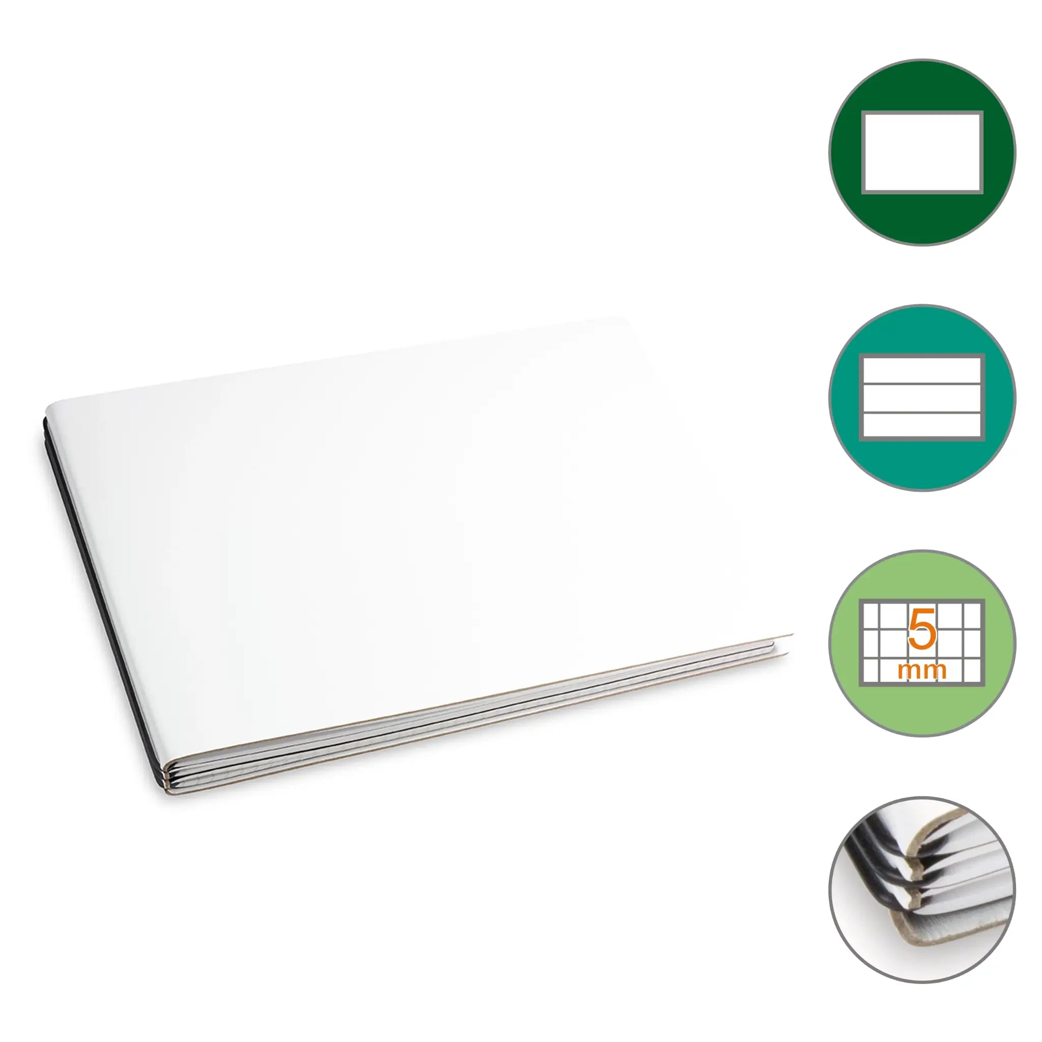 A5+ Quer Notizbuch mit 1-3 Heften