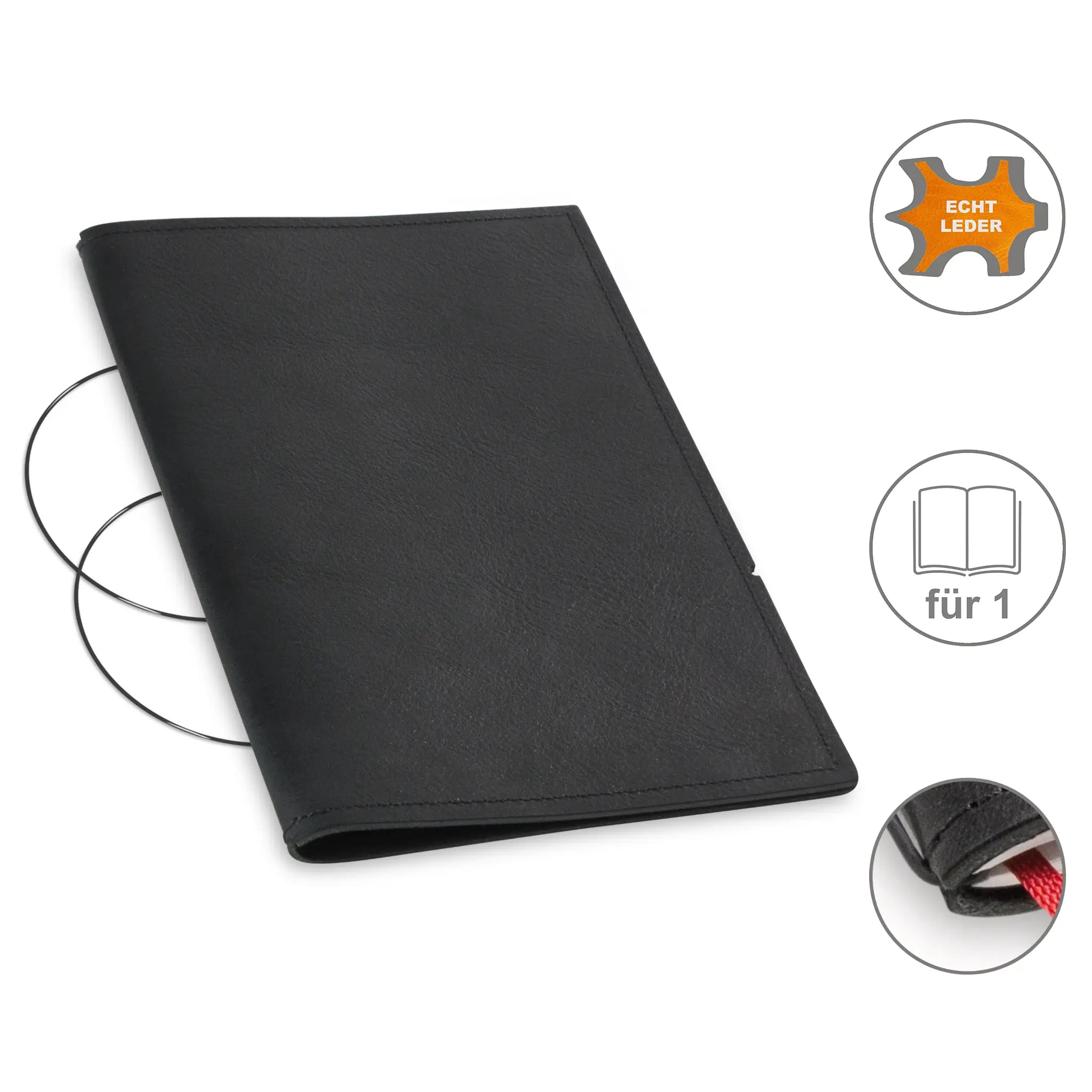 A5 Hüllen Leder/Lefa für 1-4 Hefte