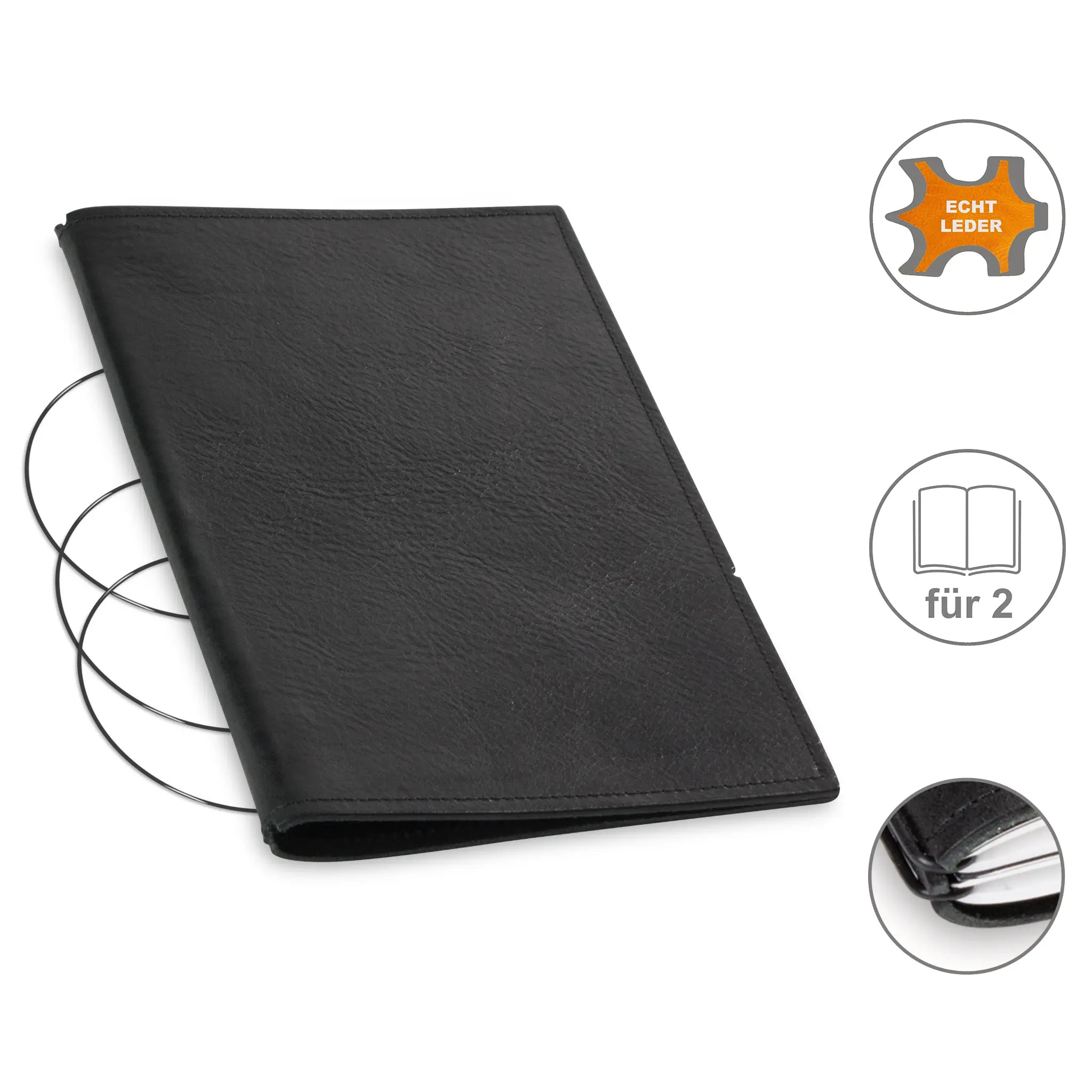 A5 Hüllen Leder/Lefa für 1-4 Hefte