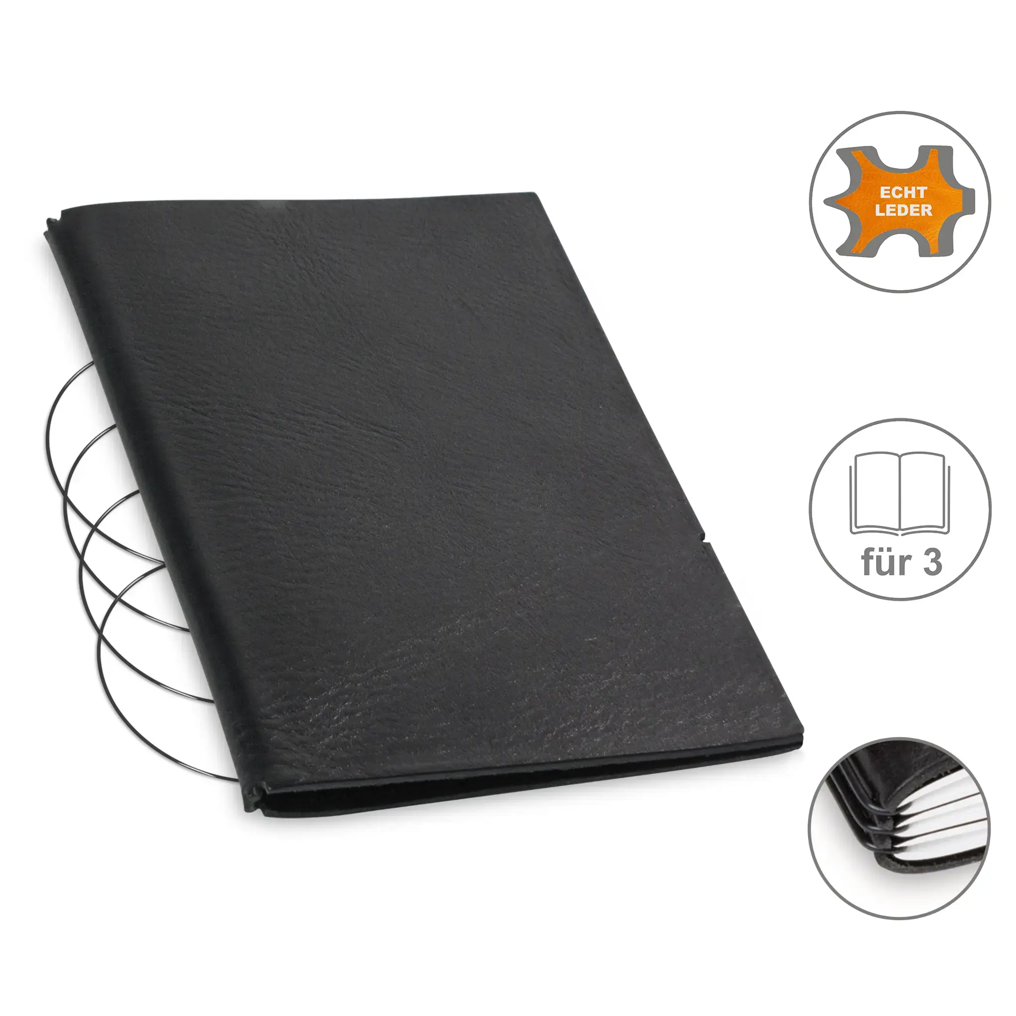 A5 covers leather/Lefa for 1-4 inserts