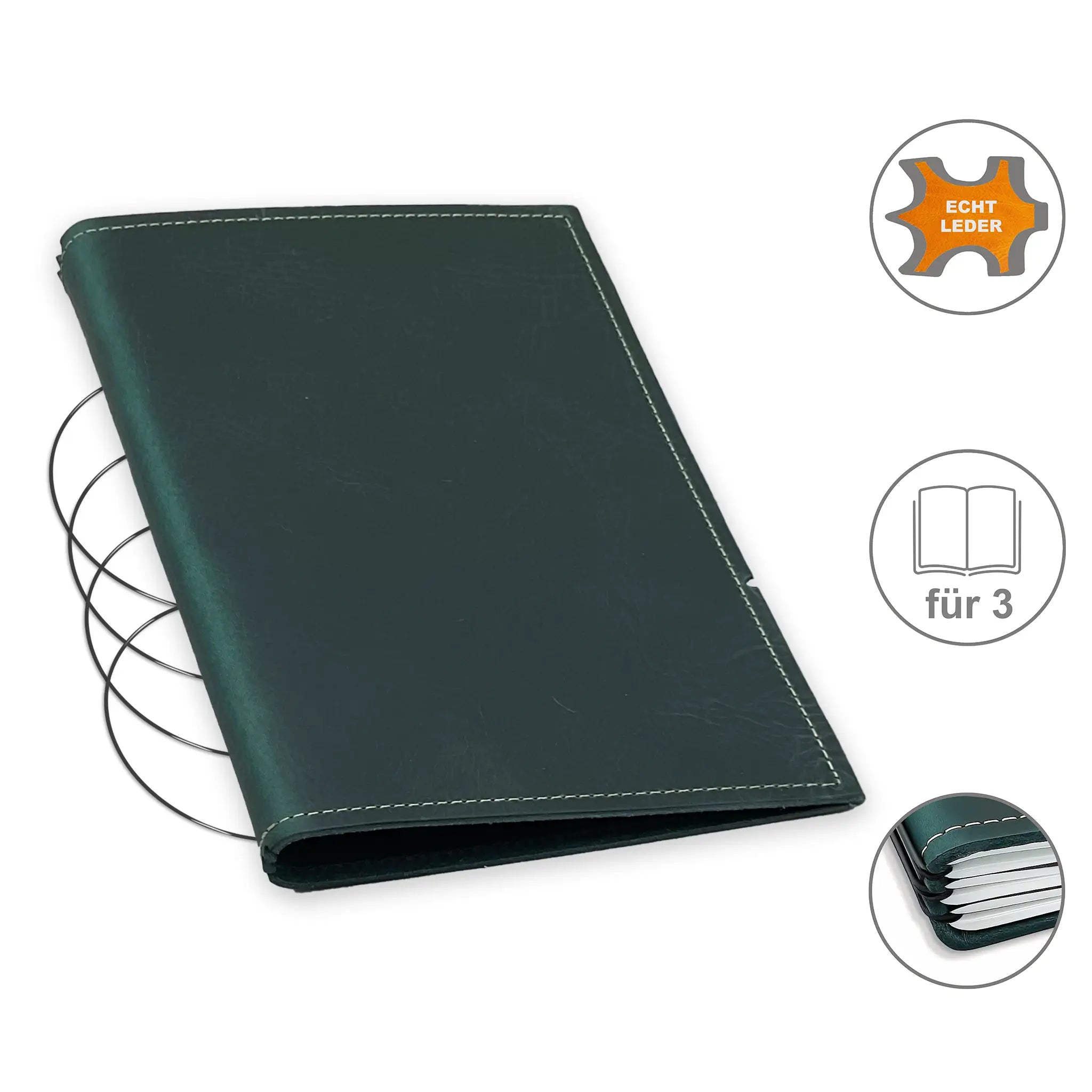 A5 covers leather/Lefa for 1-4 inserts