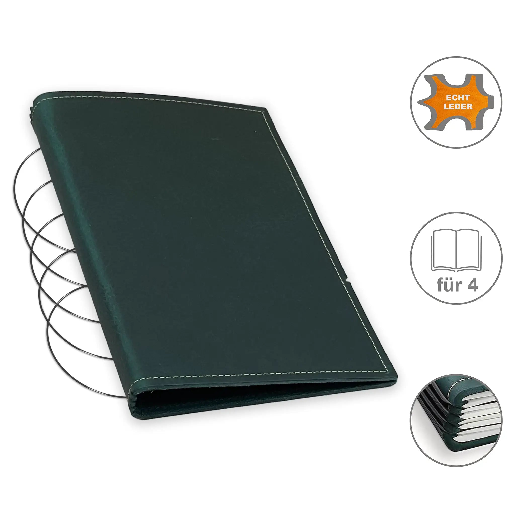 A5 covers leather/Lefa for 1-4 inserts