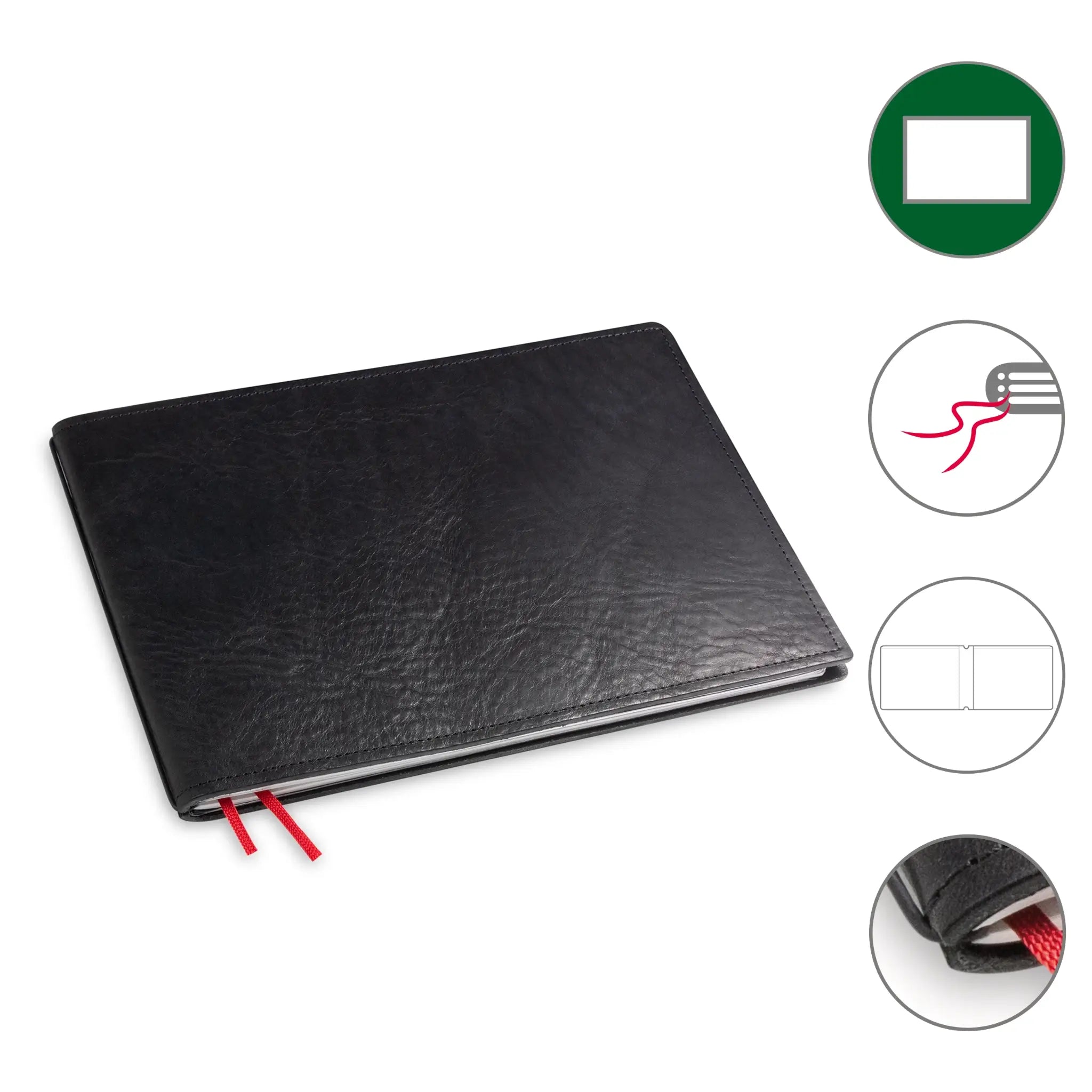 A5+ Quer Notizbuch mit 1-3 Heften