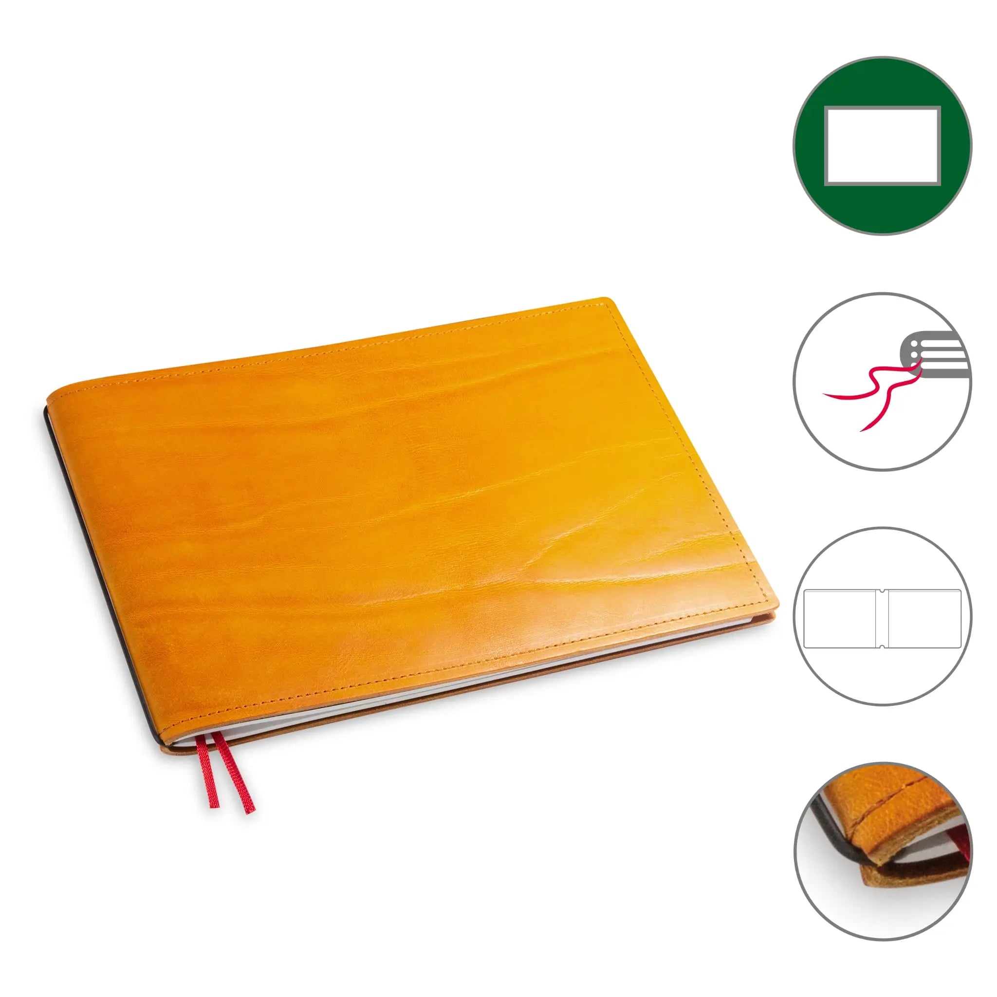 A5+ Quer Notizbuch mit 1-3 Heften