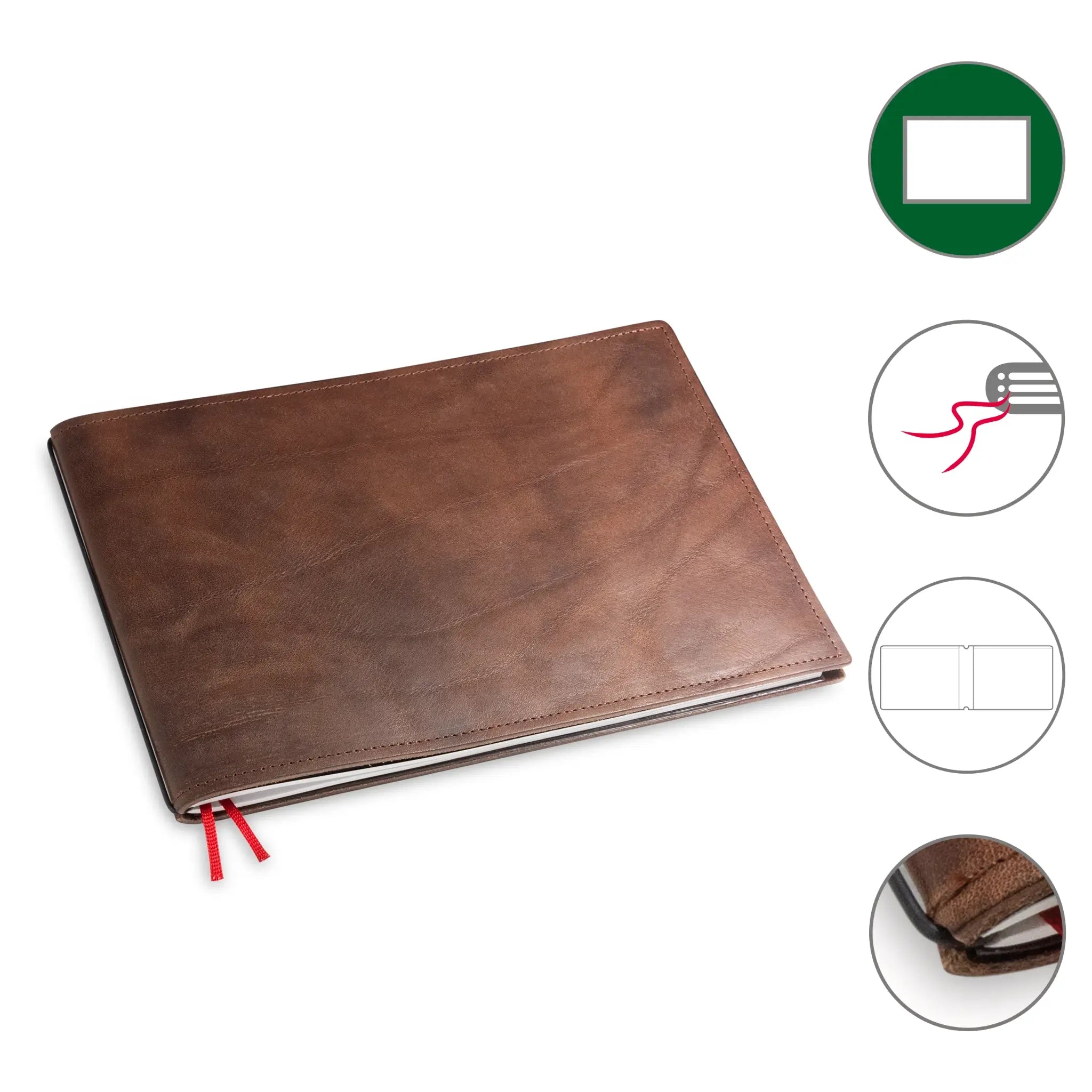 A5+ Quer Notizbuch mit 1-3 Heften