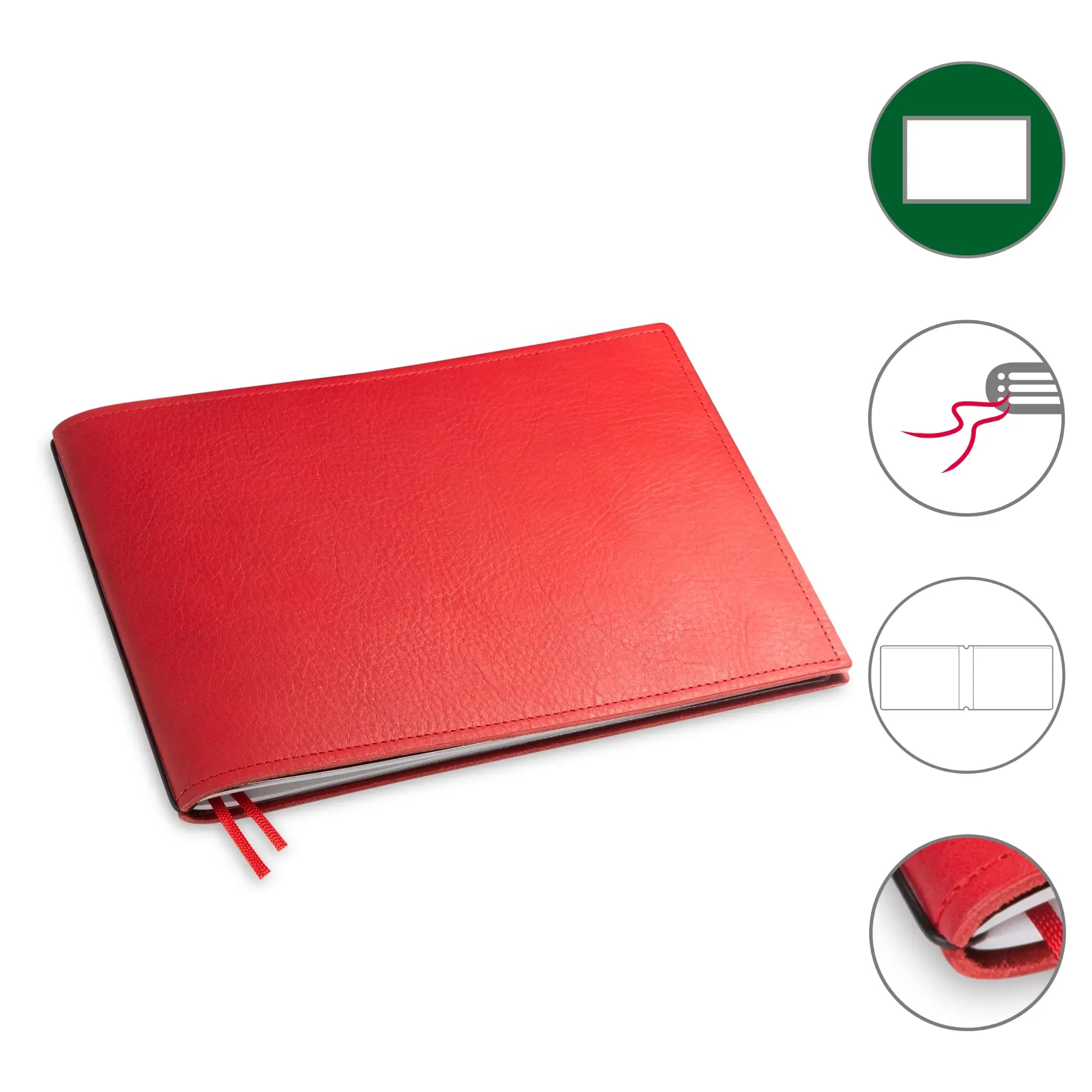 A5+ Quer Notizbuch mit 1-3 Heften