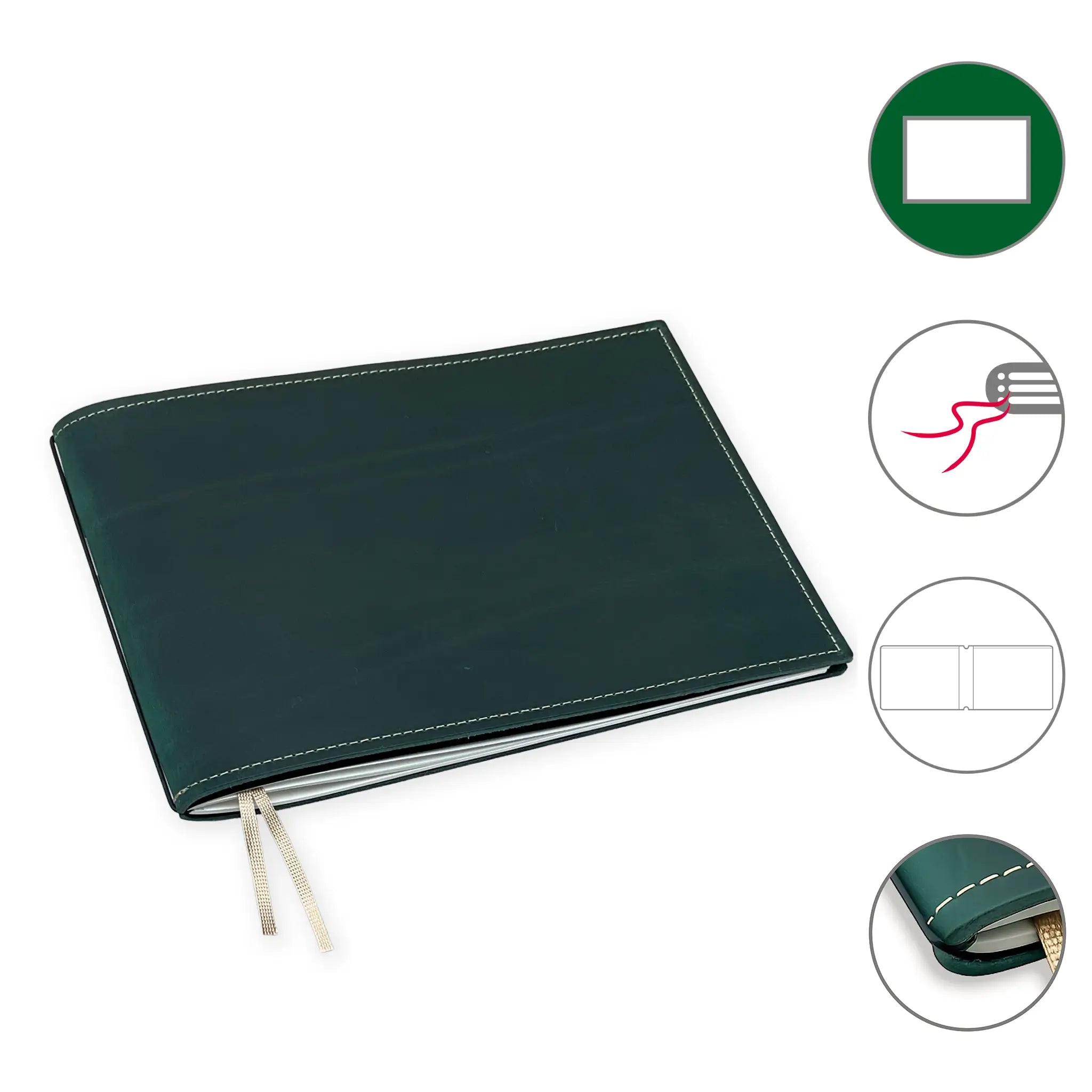 A5+ Quer Notizbuch mit 1-3 Heften