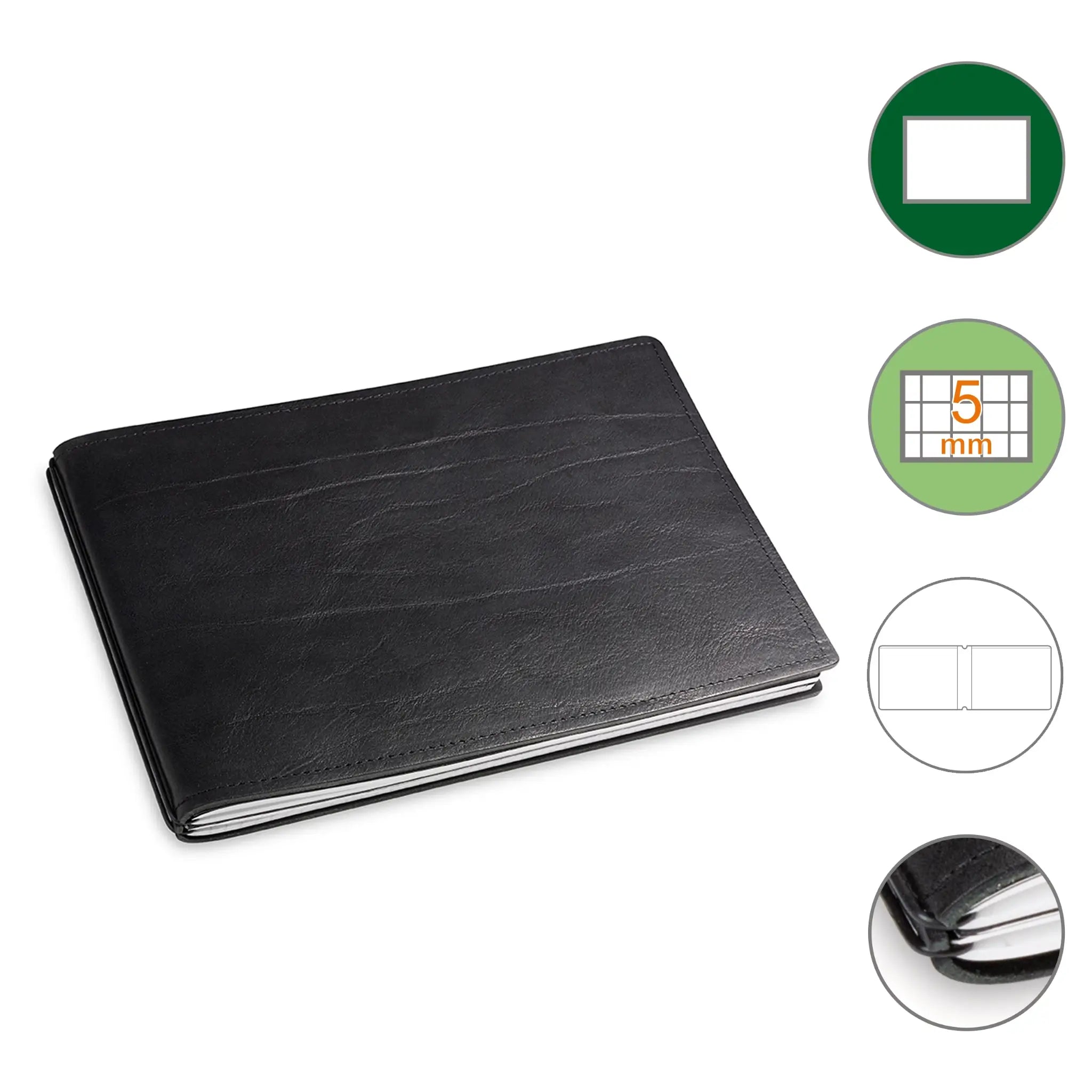 A5+ Quer Notizbuch mit 1-3 Heften