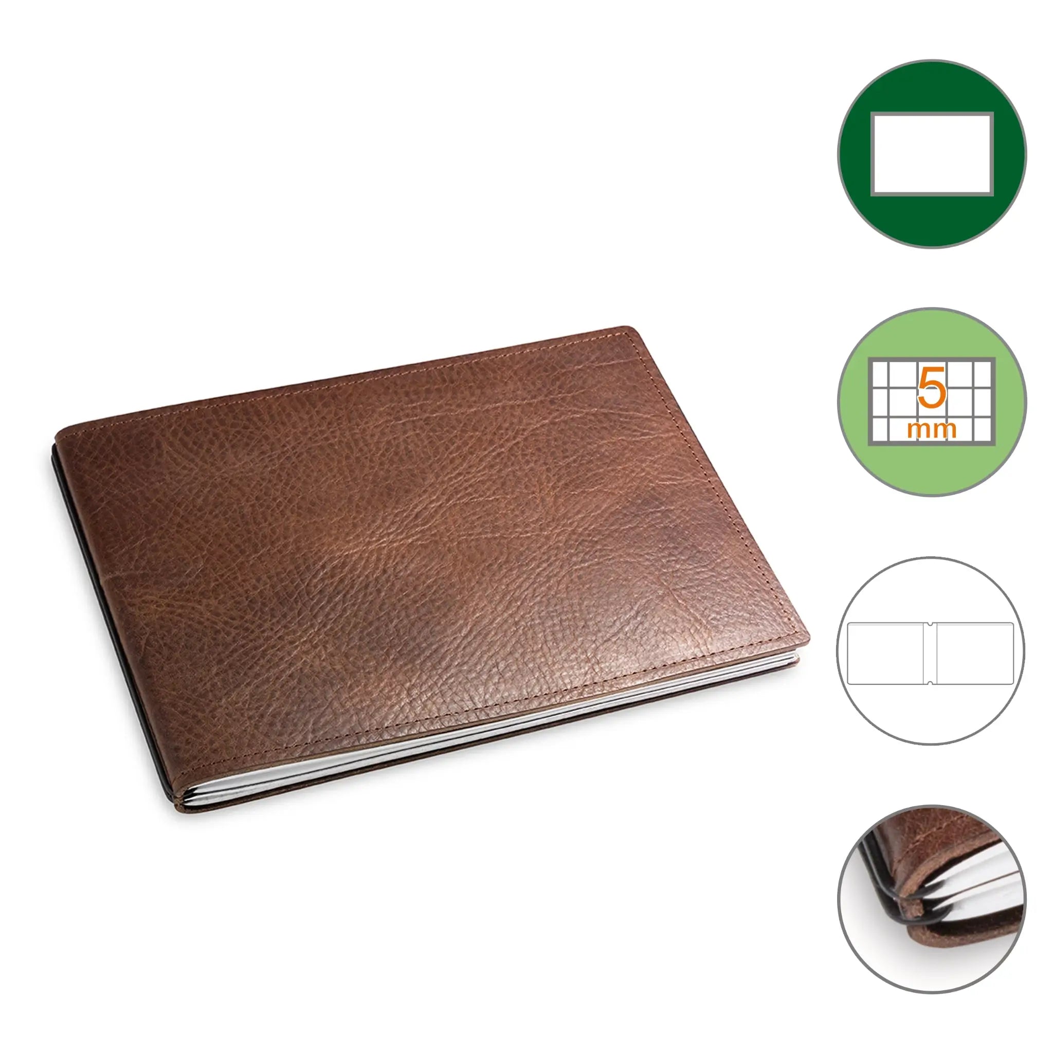 A5+ Quer Notizbuch mit 1-3 Heften