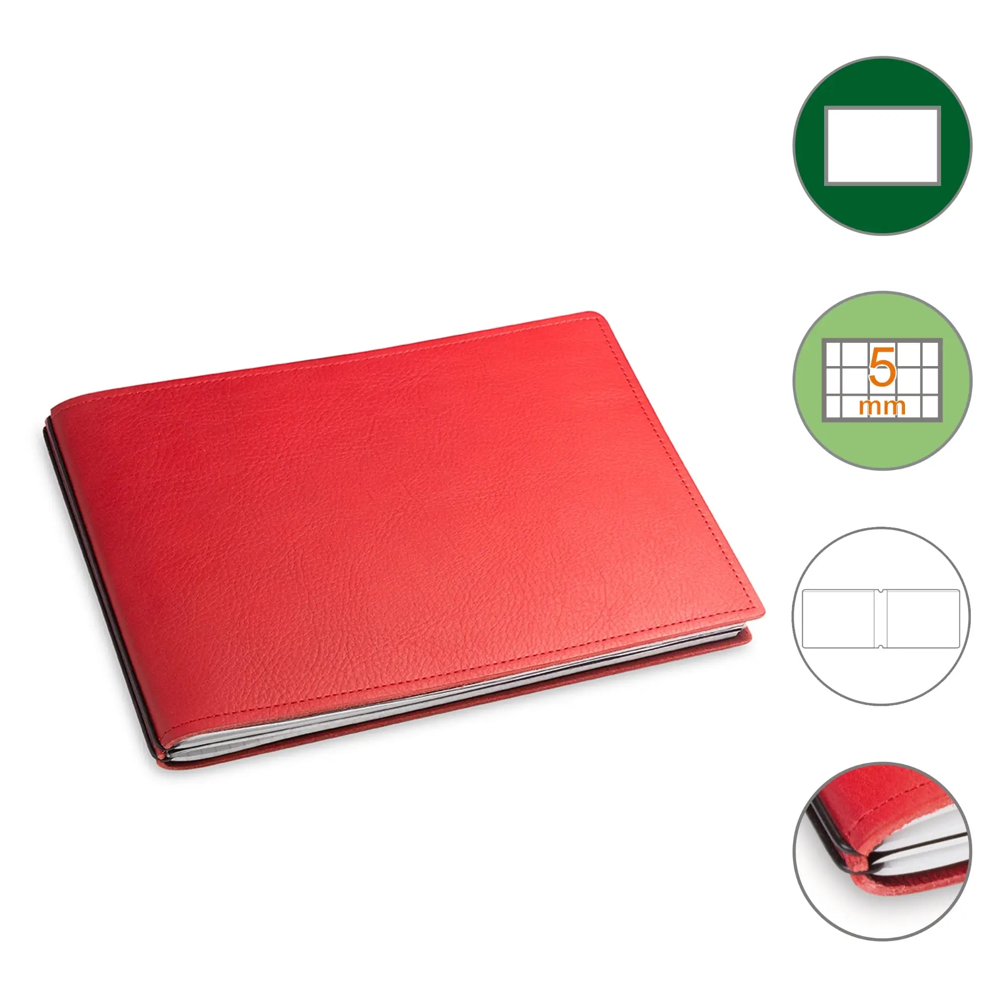 A5+ Quer Notizbuch mit 1-3 Heften