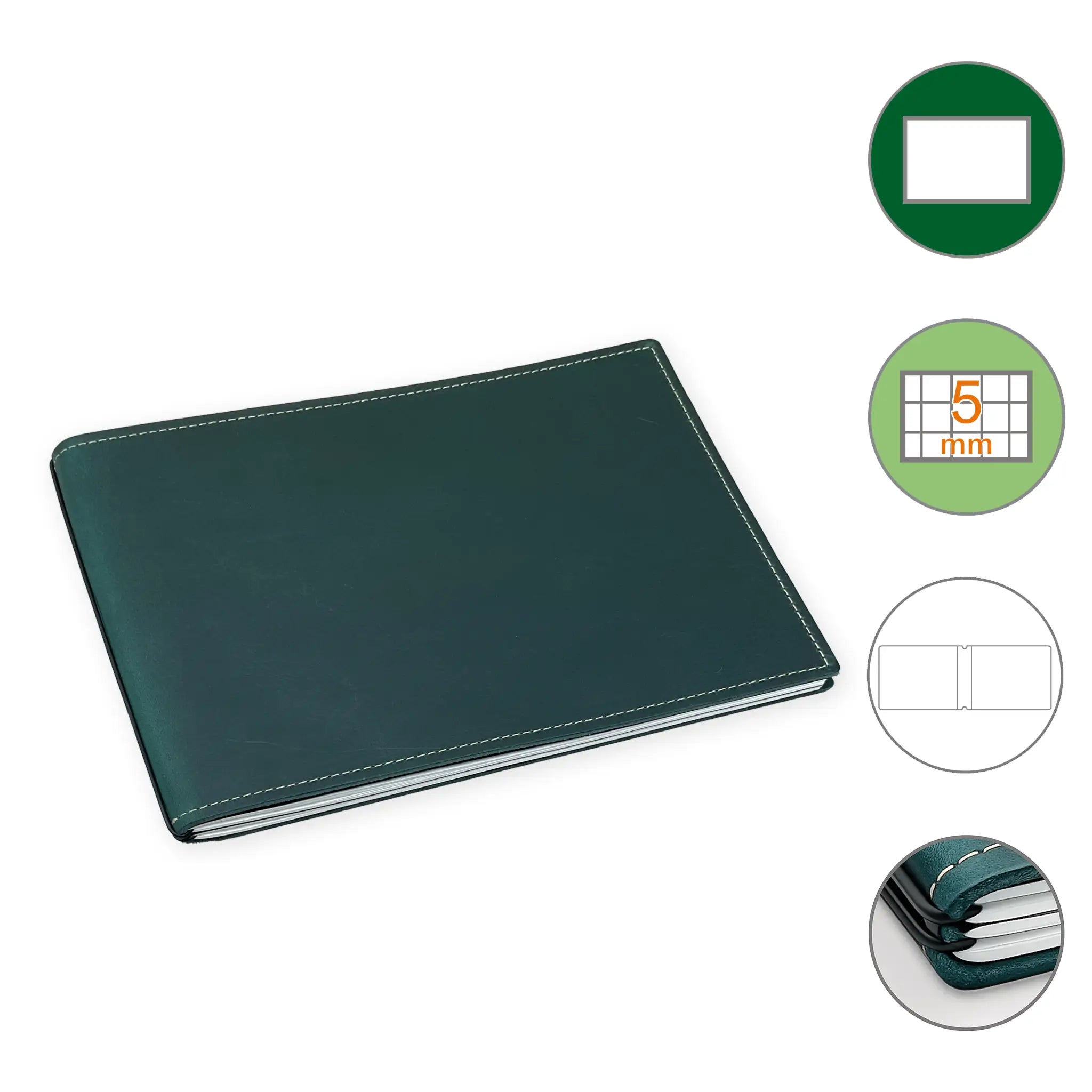A5+ Quer Notizbuch mit 1-3 Heften