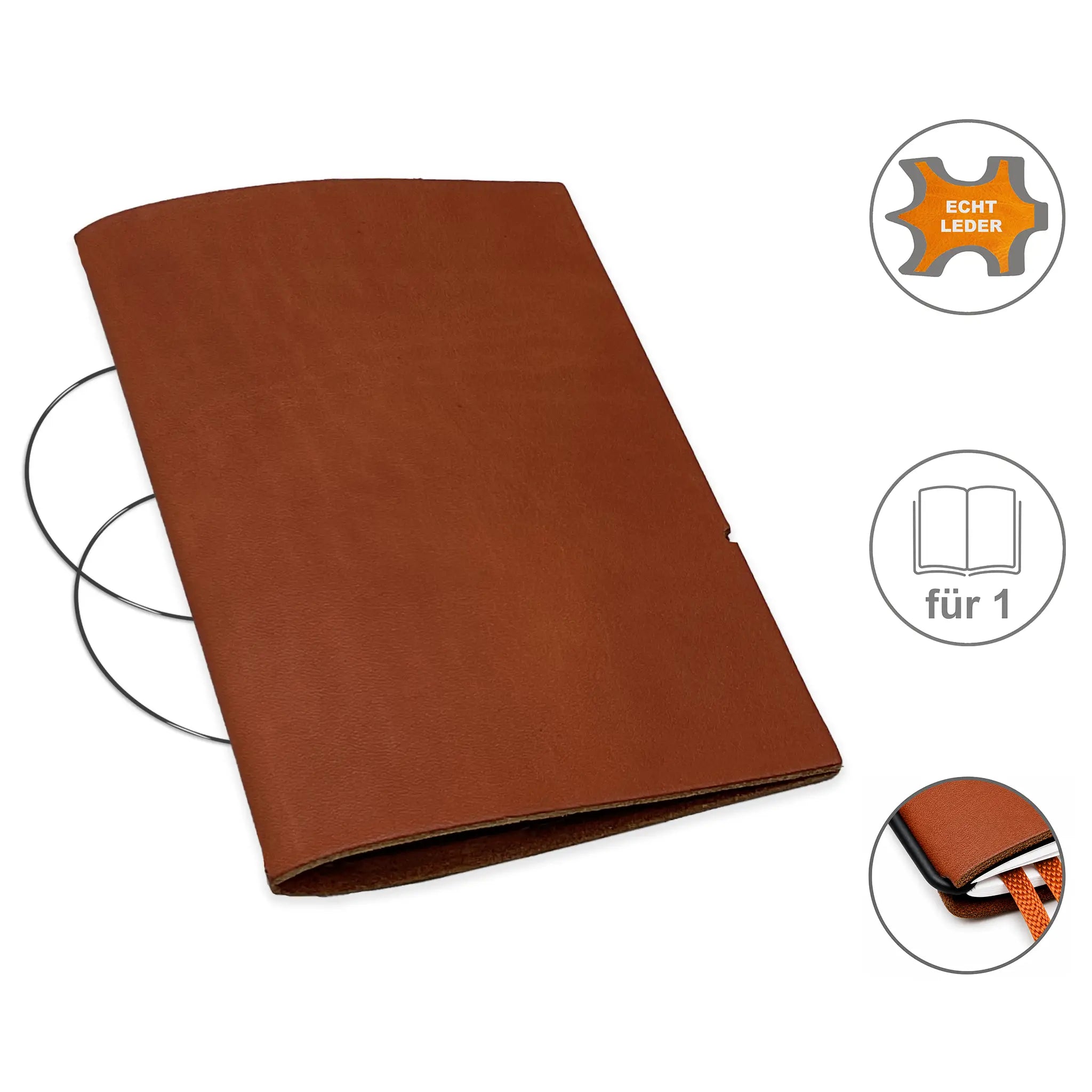 A6 covers leather/Lefa for 1-3 inserts