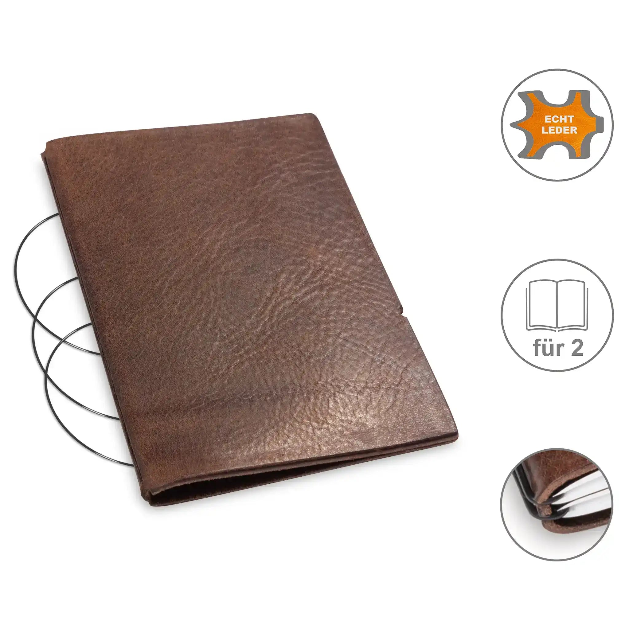 A6 covers leather/Lefa for 1-3 inserts
