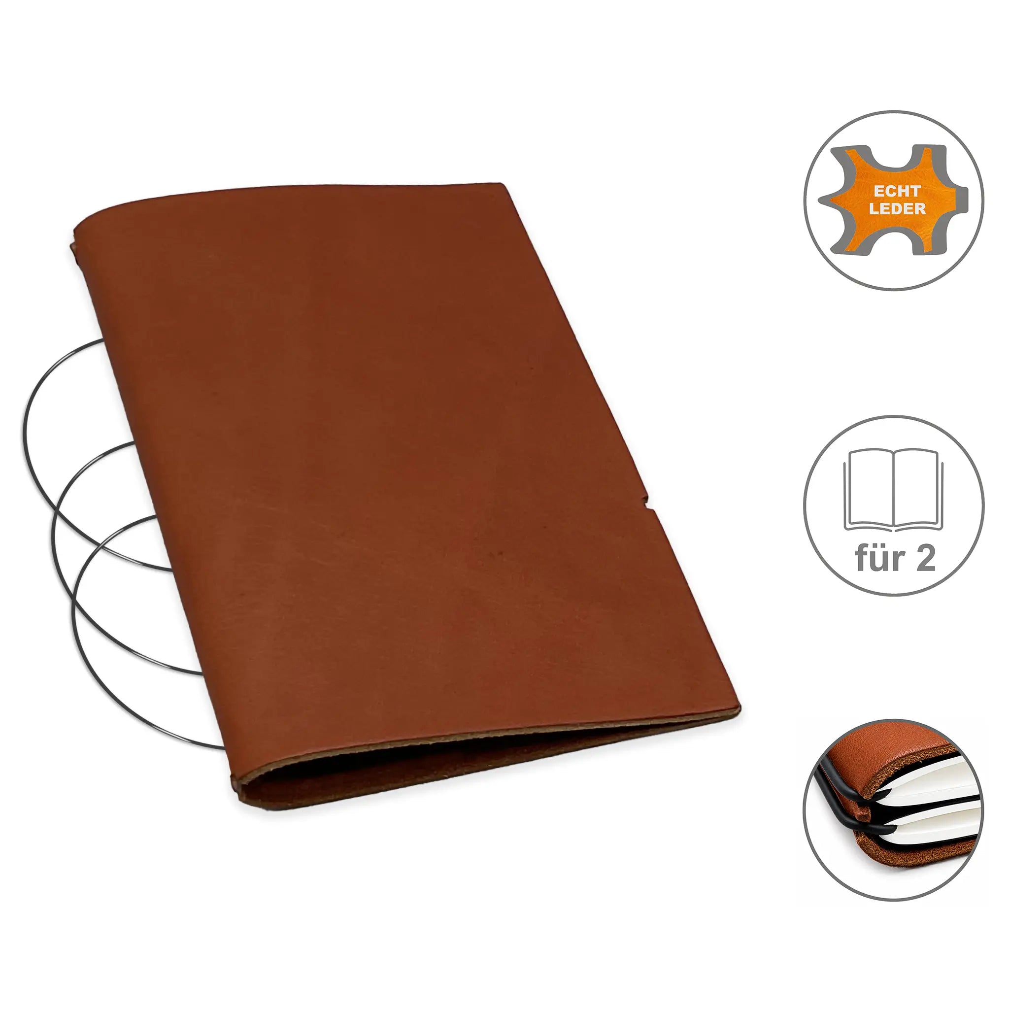 A6 covers leather/Lefa for 1-3 inserts
