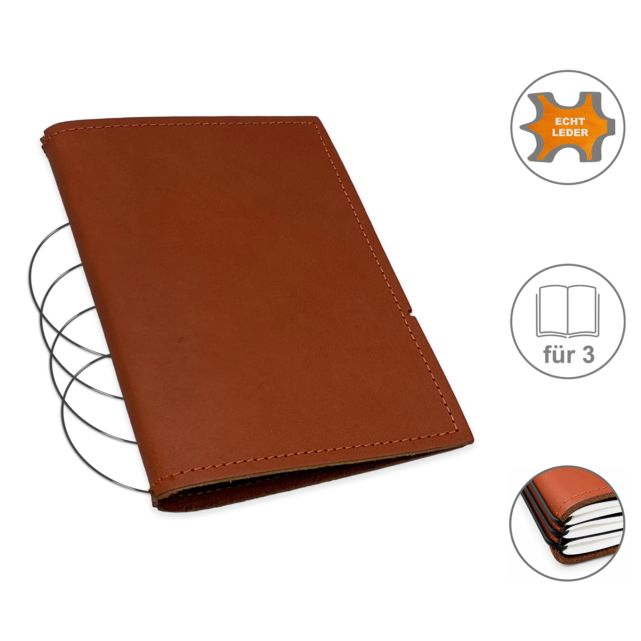 A6 covers leather/Lefa for 1-3 inserts
