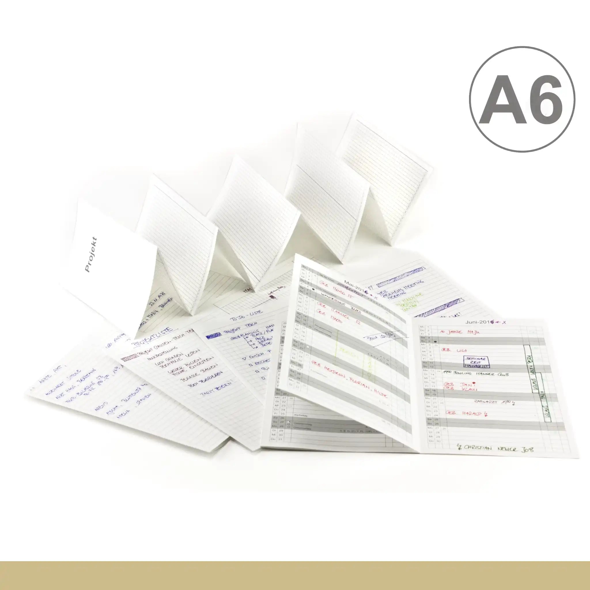 A6 Einlagen - Leporello / Faltplaner