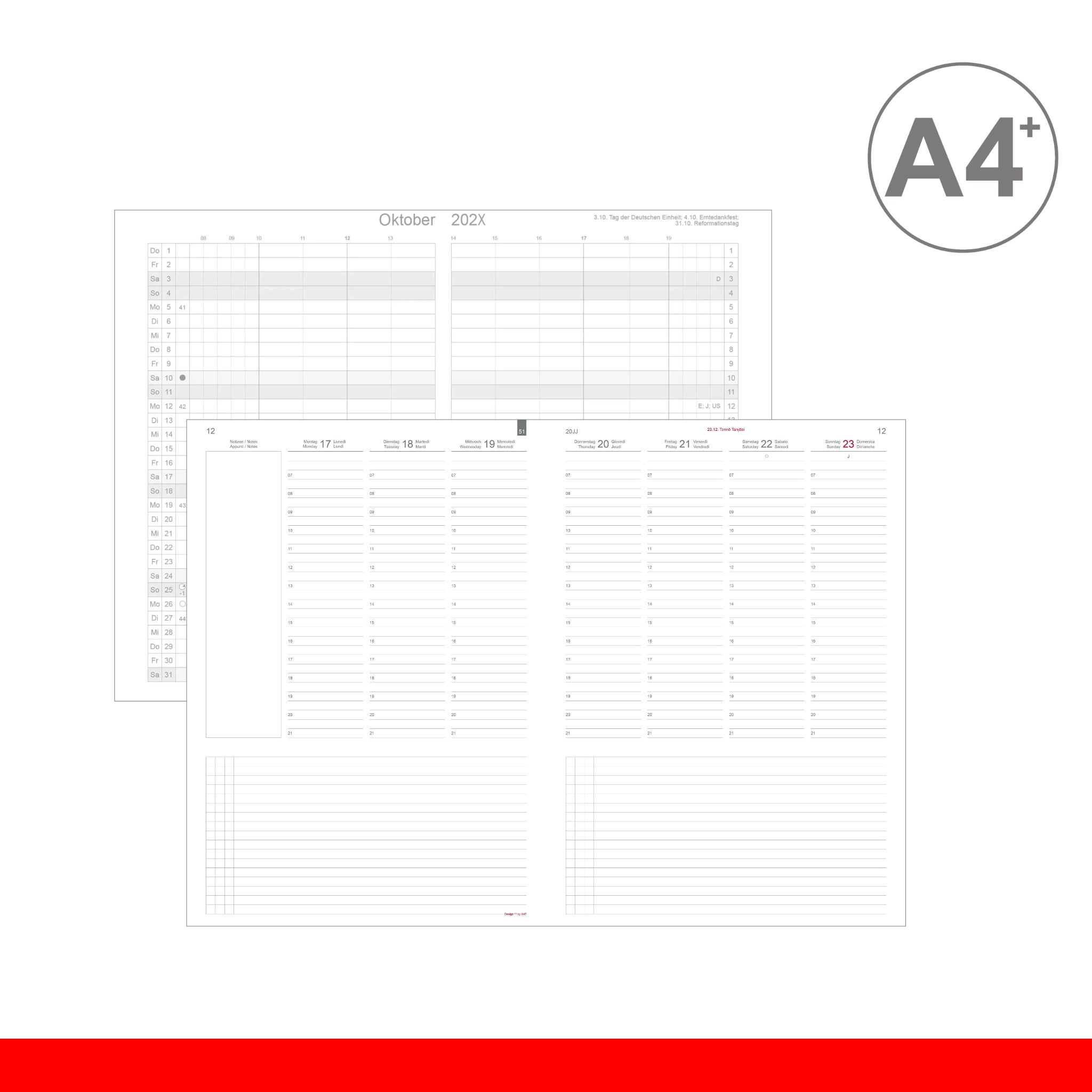 A4+ Einlagen - Kalender