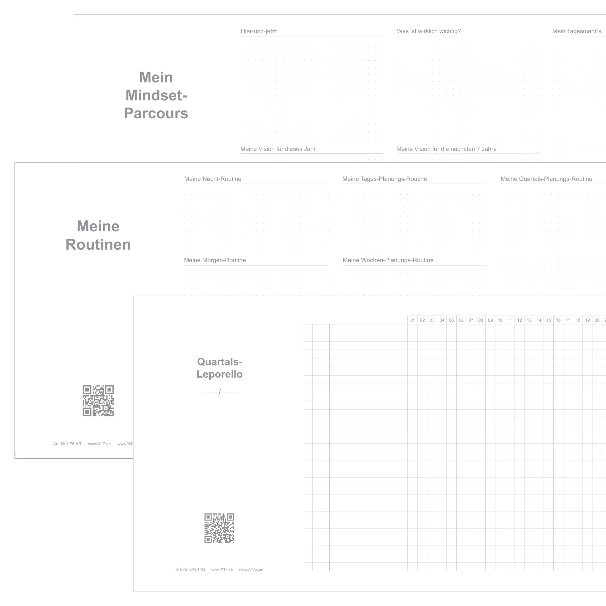 A6 Einlagen - Leporello / Faltplaner