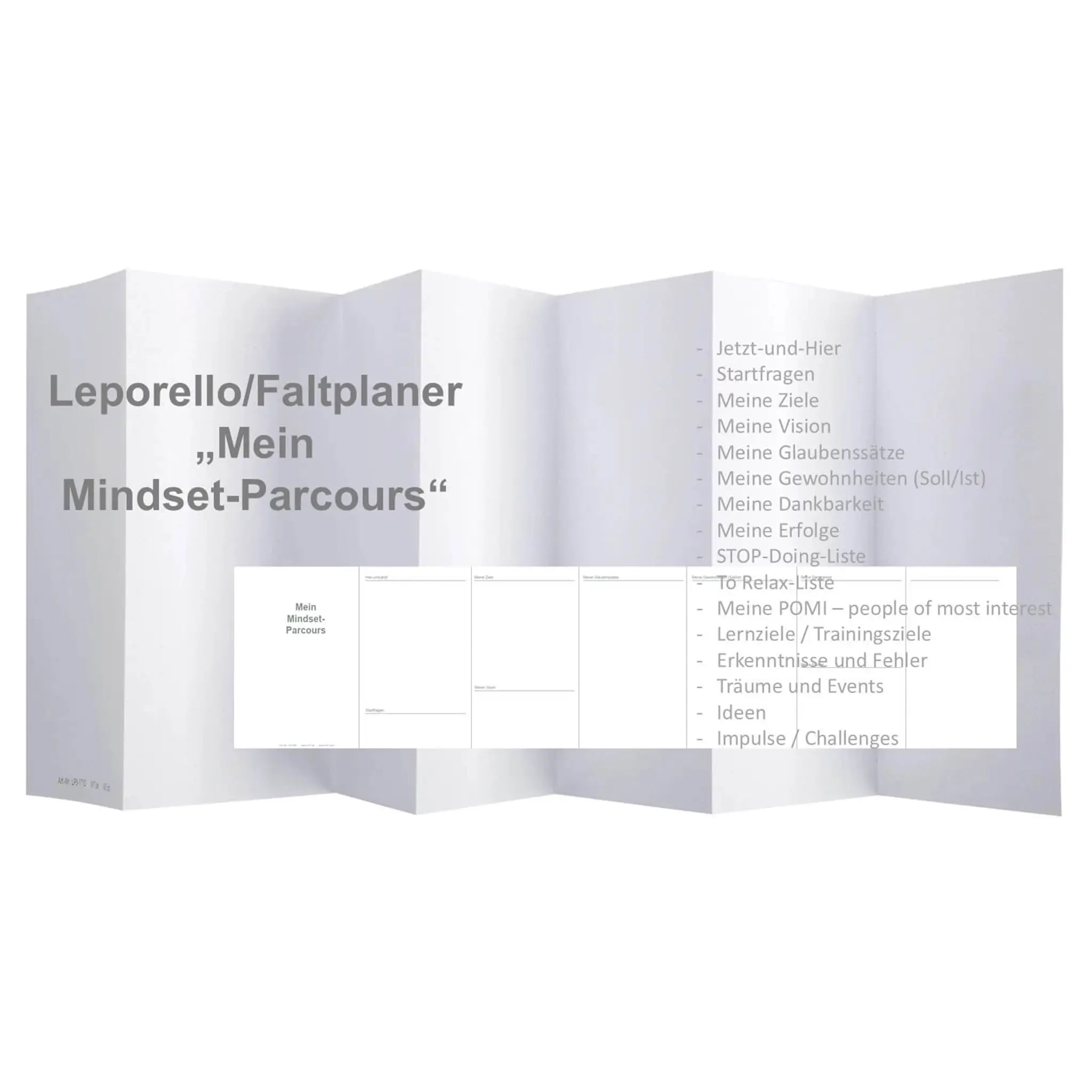 A6 Einlagen - Leporello / Faltplaner